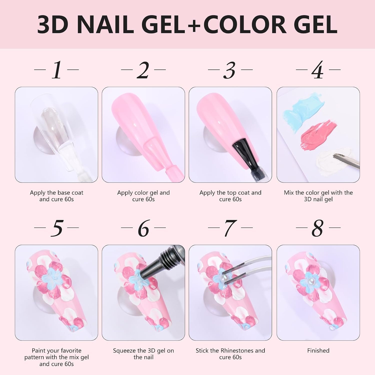 image:imageMakartt 3D Gel Nail Art Sculpting Gel Glue for Drawing Molding Sculpture Gems and Decoration No Wipe Clear Gel Polish for DIY Nail Designs 15gA04Clear 3D Nail Gel Gold Chrome Nail Powder