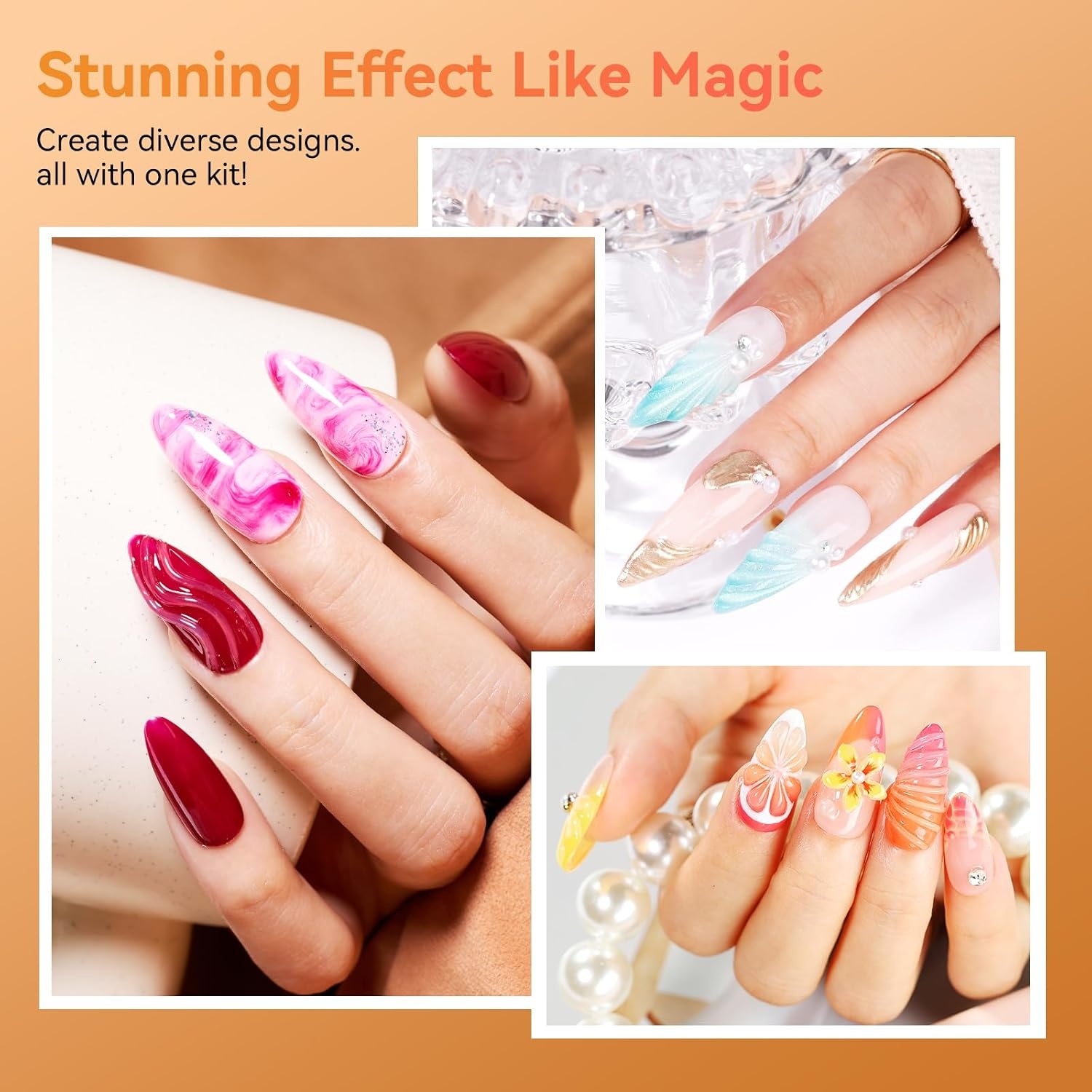 image:imageMakartt 3D Gel Nail Art Sculpting Gel Glue for Drawing Molding Sculpture Gems and Decoration No Wipe Clear Gel Polish for DIY Nail Designs 15gA14Clear Blooming Gel 3D Gel