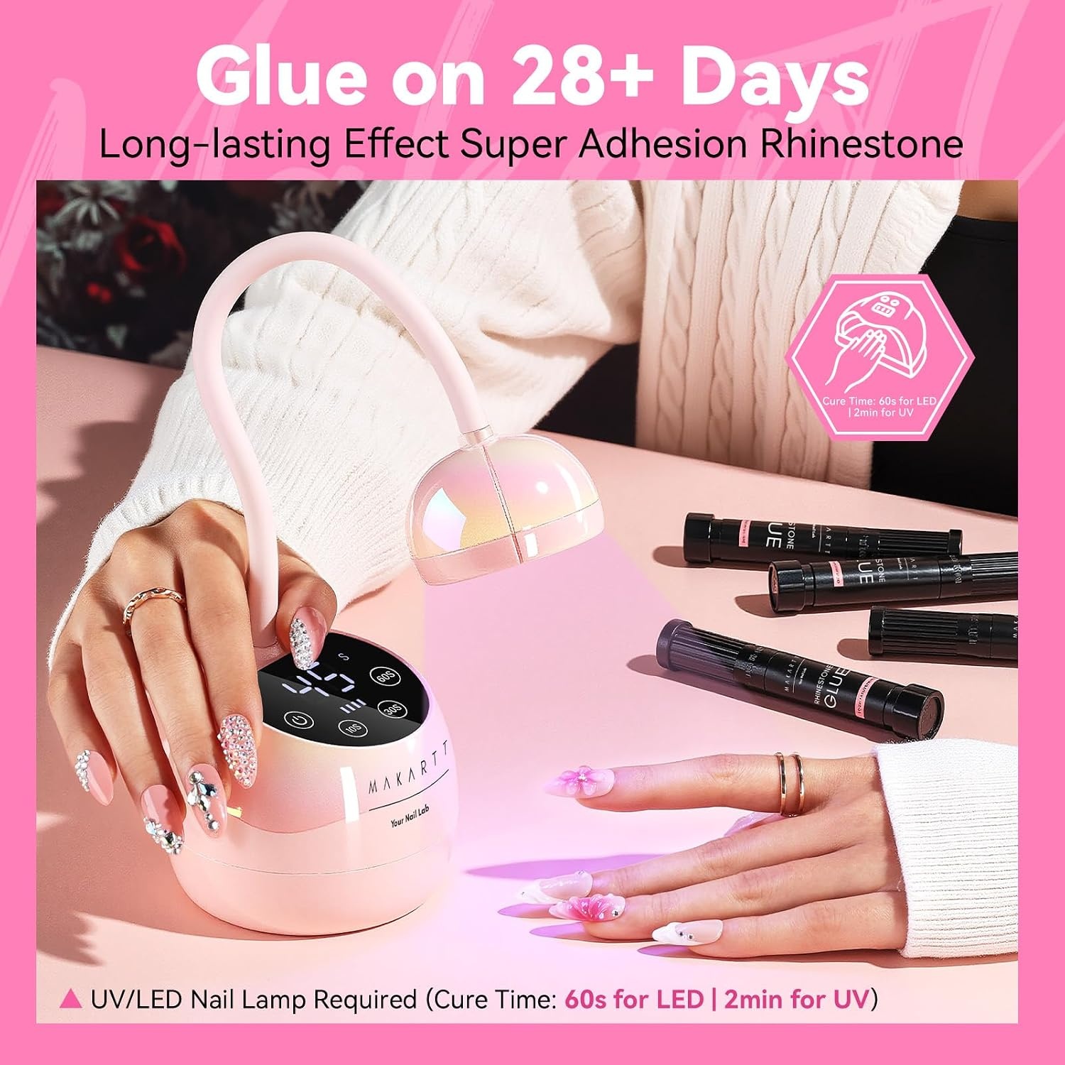 image:imageMakartt 3D Gel Nail Art for Sculpting 3in1 MultiFunctional 15g Clear 3D Nail Gel for Molding amp Painting Nails Designs No Wipe Nail Glue for Rhinestones Chrome Powder amp DIY ManicureA05nail rhinestones gem grip glue gel 8ml4