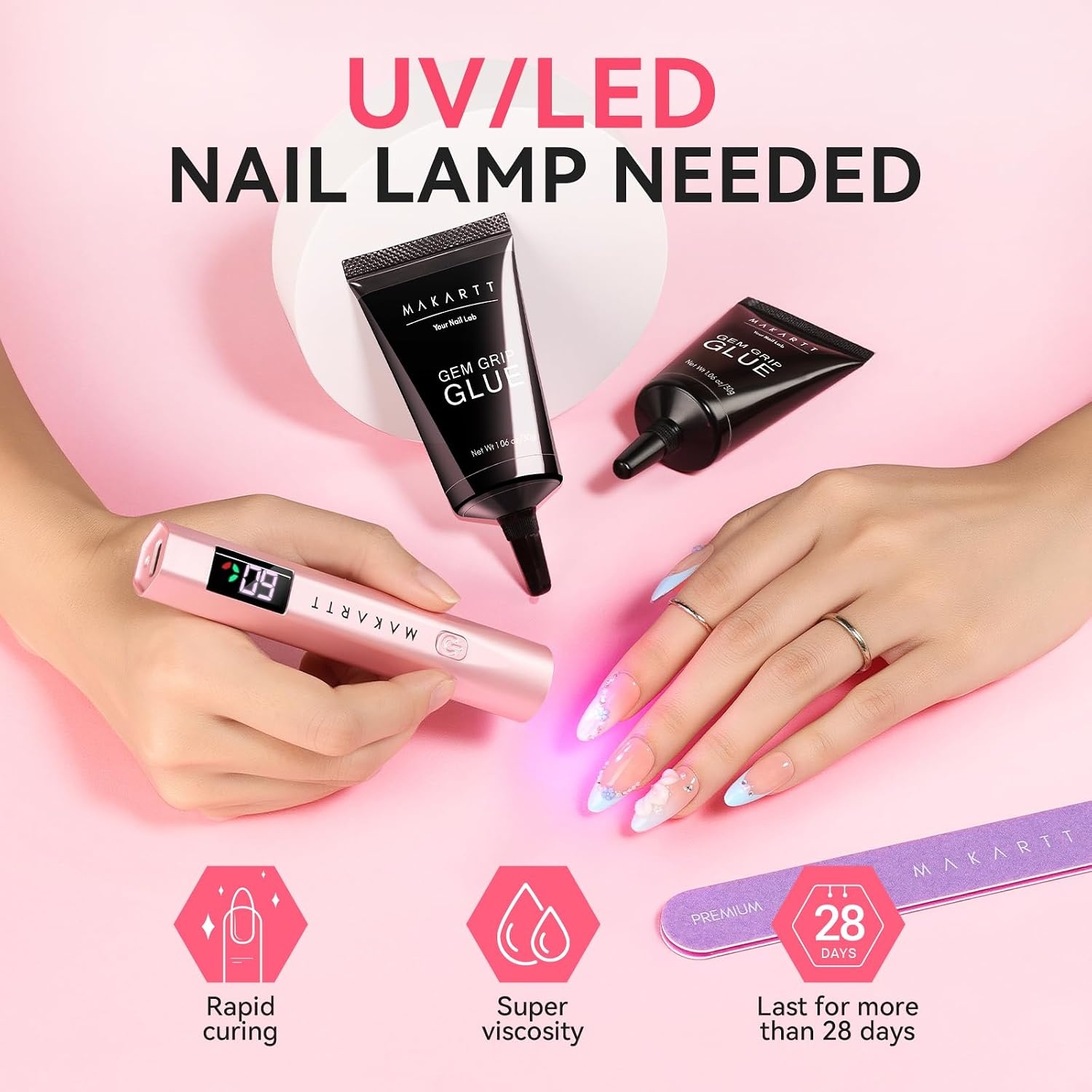 image:imageMakartt 3D Gel Nail Art for Sculpting 3in1 MultiFunctional 15g Clear 3D Nail Gel for Molding amp Painting Nails Designs No Wipe Nail Glue for Rhinestones Chrome Powder amp DIY ManicureA03nail rhinestone gem glue set 60G