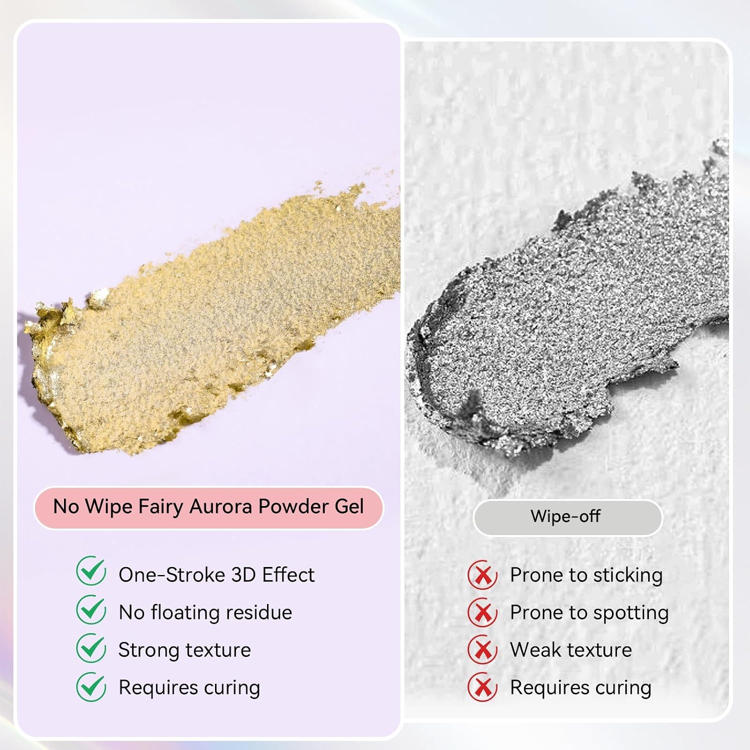 image:imageMakartt 3D Sculpting Gel for Nail Art No Wipe UV Texture Gel 5g Gold Fairy Aurora Powder Glitter Mud for Nails amp CharmsGold