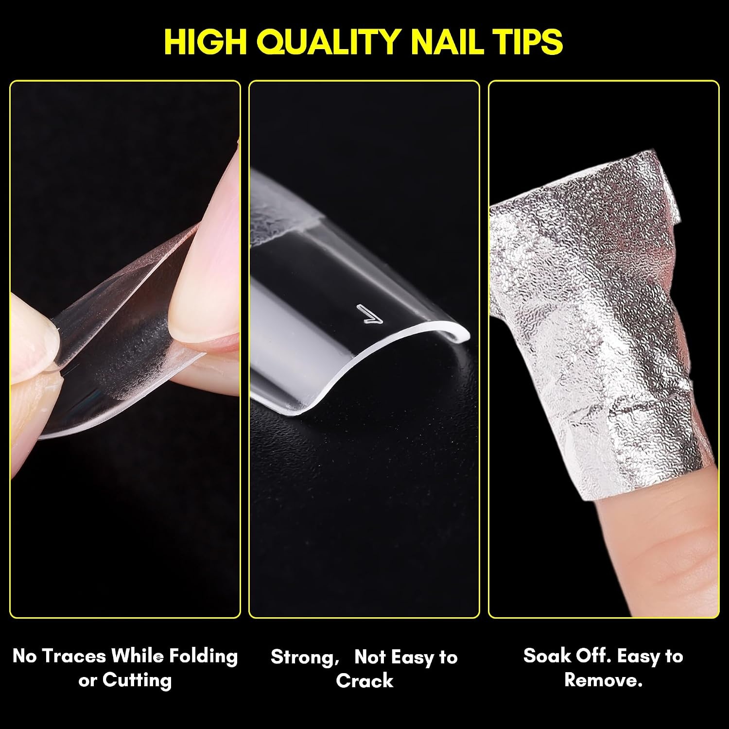 image:imageMakartt Almond Nail Tips 500pcs Medium Prebuffed Full Cover Clear Press on Nails 10 Sizes Soak Off Soft Gel Nail Tips Extension Professional Acrylic Fake Nails No Crease False Nail Salon DIY ArtA06Medium Square120PCS