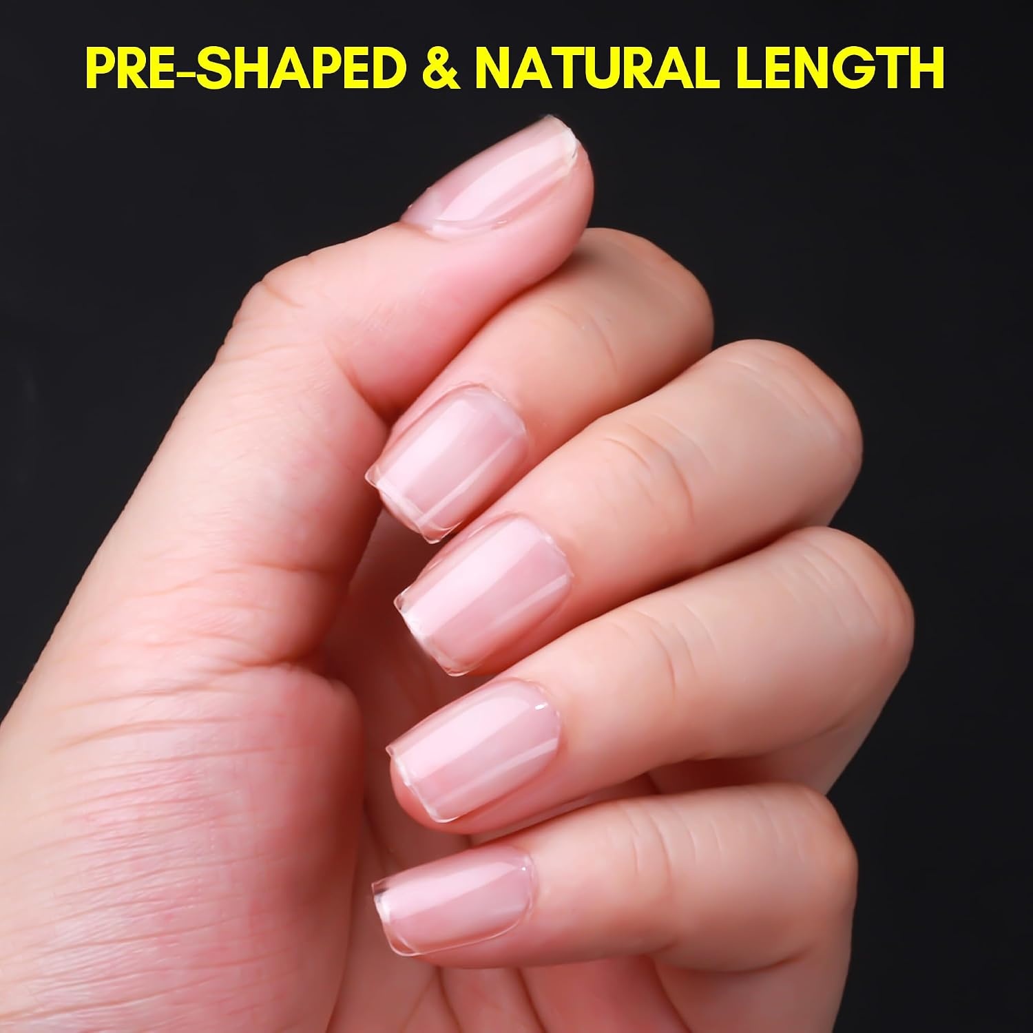 image:imageMakartt Almond Nail Tips 500pcs Medium Prebuffed Full Cover Clear Press on Nails 10 Sizes Soak Off Soft Gel Nail Tips Extension Professional Acrylic Fake Nails No Crease False Nail Salon DIY ArtA08Extra Short Square120PCS