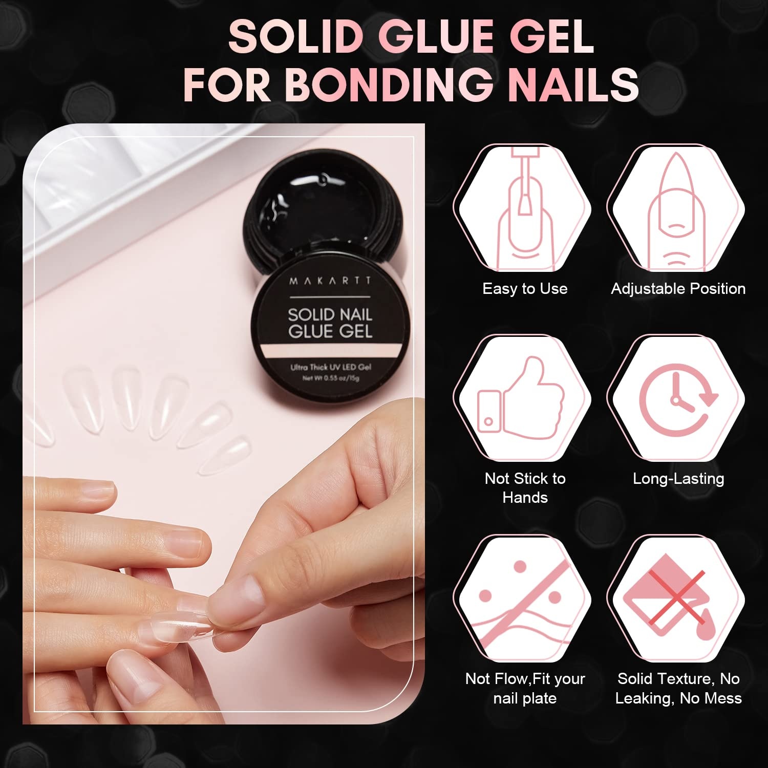 image:imageMakartt Almond Nail Tips 500pcs Medium Prebuffed Full Cover Clear Press on Nails 10 Sizes Soak Off Soft Gel Nail Tips Extension Professional Acrylic Fake Nails No Crease False Nail Salon DIY ArtNail Glue and Tips Kit