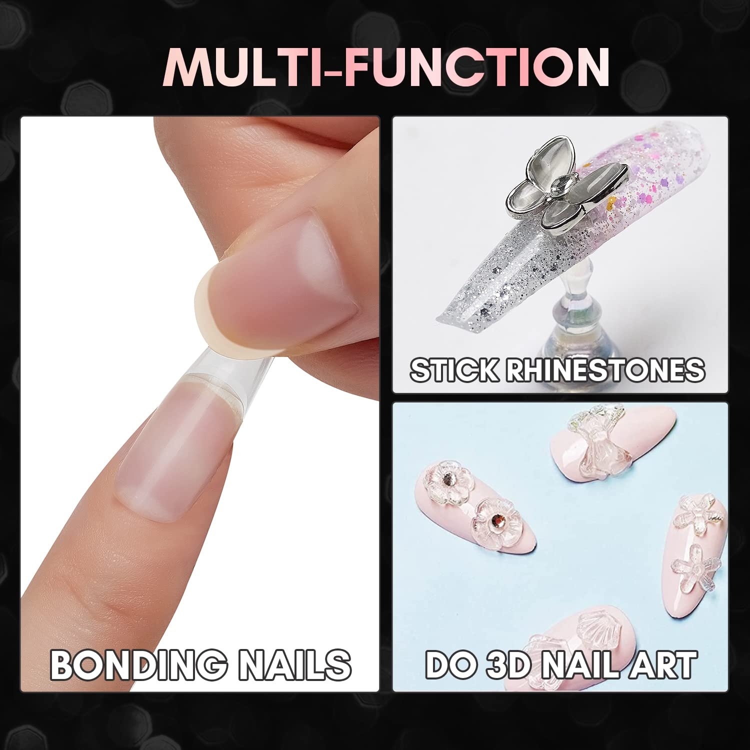 image:imageMakartt Almond Nail Tips 500pcs Medium Prebuffed Full Cover Clear Press on Nails 10 Sizes Soak Off Soft Gel Nail Tips Extension Professional Acrylic Fake Nails No Crease False Nail Salon DIY ArtNail Glue and Tips Kit
