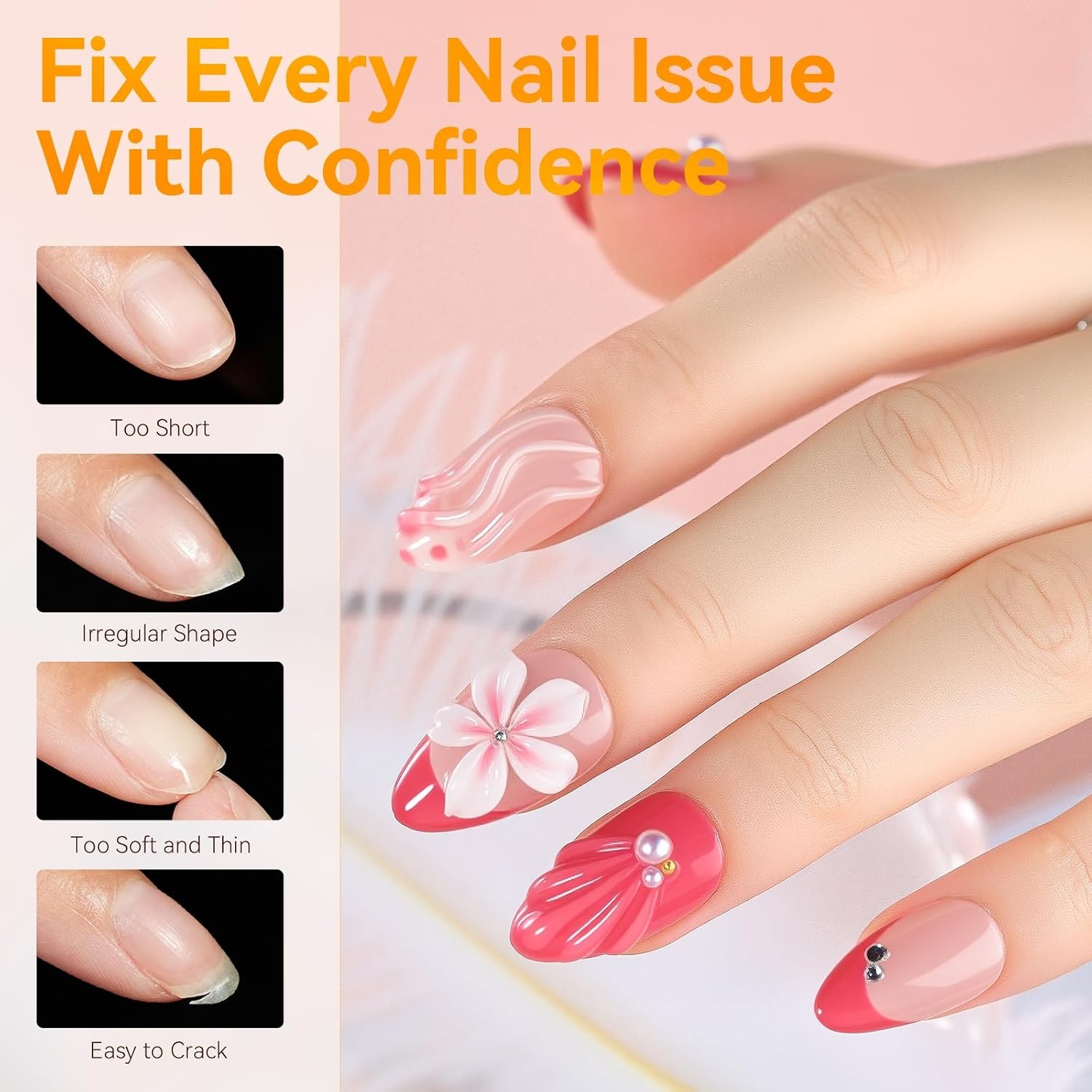 image:imageMakartt Almond Nail Tips 510pcs Full Cover Extra Short Fake Nails 15 Sizes Soft Gel Half Matte Preshape Soak Off for Press on Nails DIY for Extension No Crease Acrylic Nail Manicure Salon HomeShort Almond Nails