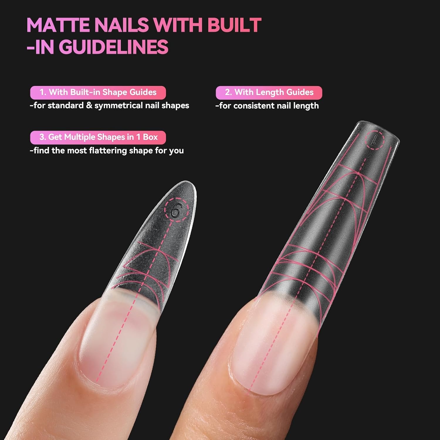 image:imageMakartt Almond Nail Tips 510pcs Full Cover Extra Short Fake Nails 15 Sizes Soft Gel Half Matte Preshape Soak Off for Press on Nails DIY for Extension No Crease Acrylic Nail Manicure Salon HomeLong Almond XL Tapered Square