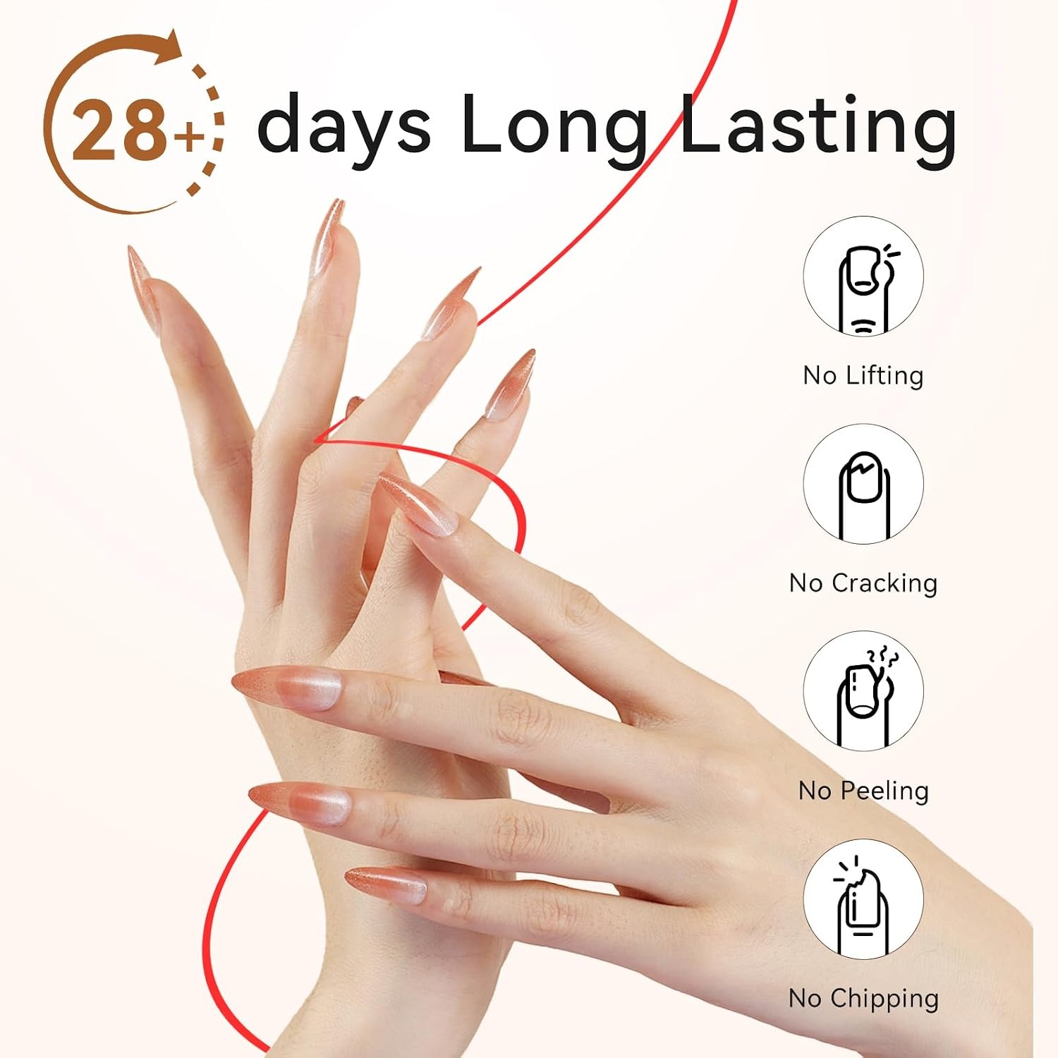 image:imageMakartt Clear Builder Nail Gel 7 in 1 Gel Nail Polish Rubber Base Coat Hard UV Light Strengthener Extension Thickening Rhinestone Soak Off Builder for Broken Nails Repair 1 Bottle 15mlA01Clear