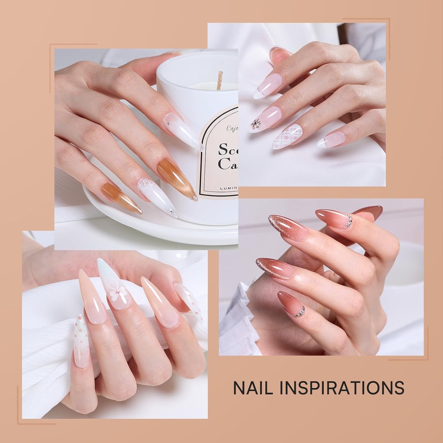 image:imageMakartt ColorPot 5in1 Nail Art Gel 3 Colors Gel Nail Polish No Wipe with Nail Stamp for Stamping Ombre Patting Painting Sculpting amp French Tips with Silicone Head for Manicure Home DIY SalonMocha Latte