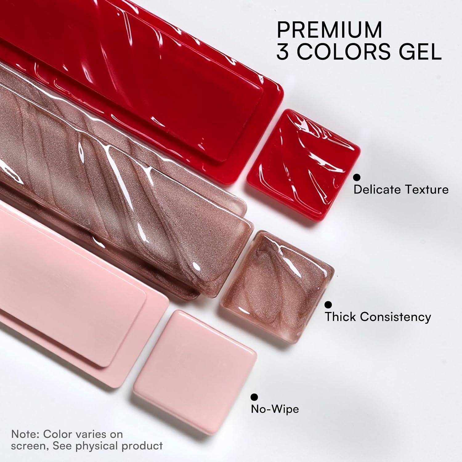 image:imageMakartt ColorPot 5in1 Nail Art Gel 3 Colors Gel Nail Polish No Wipe with Nail Stamp for Stamping Ombre Patting Painting Sculpting amp French Tips with Silicone Head for Manicure Home DIY SalonBerry Ribbon