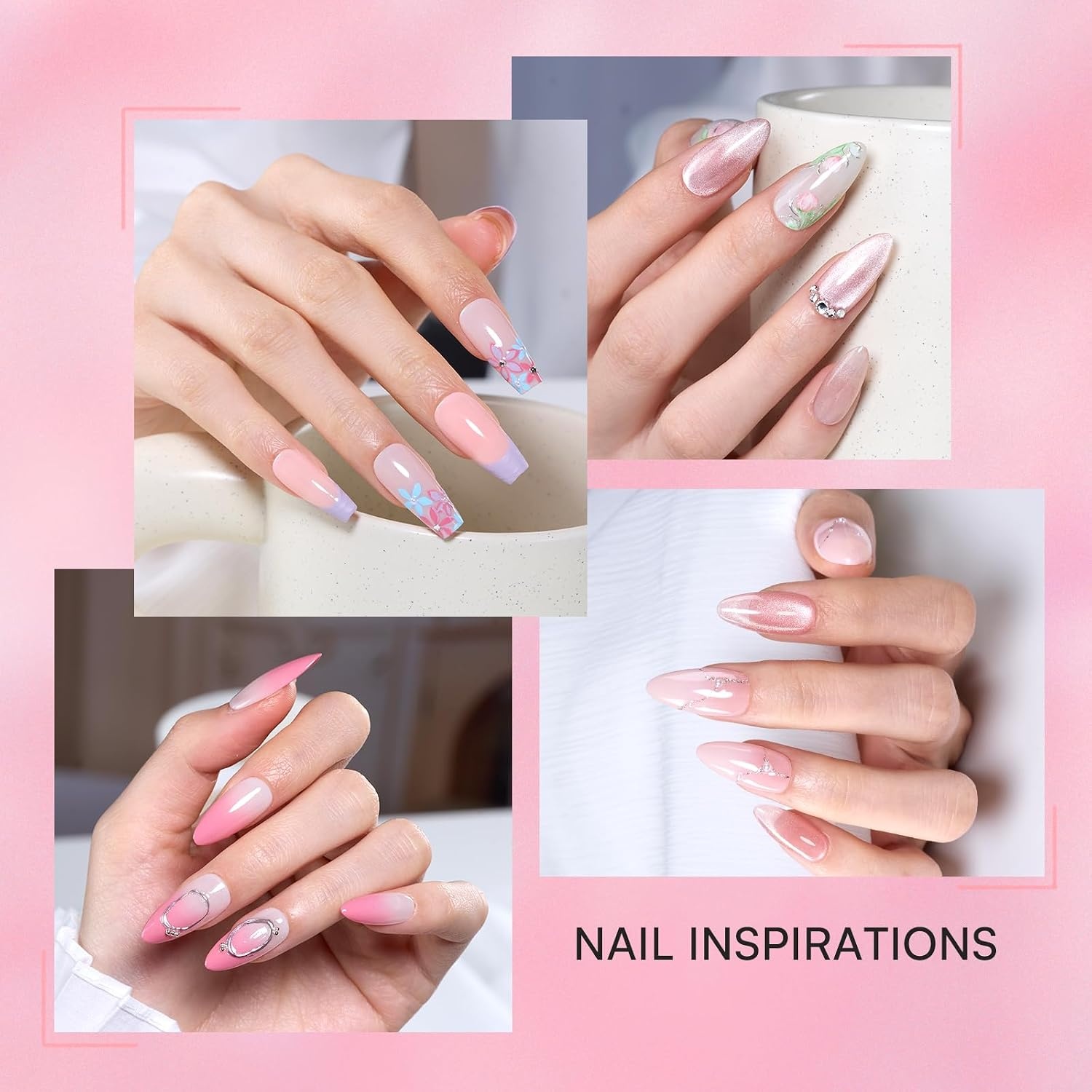image:imageMakartt ColorPot 5in1 Nail Art Gel 3 Colors Gel Nail Polish No Wipe with Nail Stamp for Stamping Ombre Patting Painting Sculpting amp French Tips with Silicone Head for Manicure Home DIY SalonBlush Fade