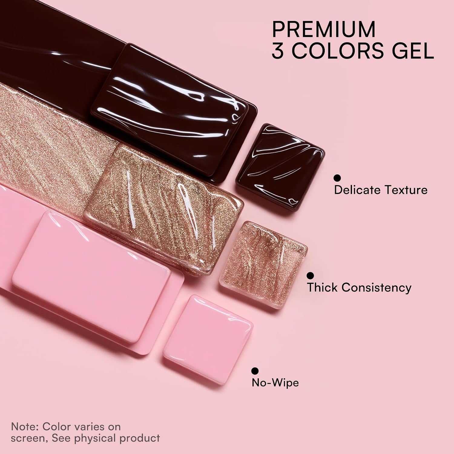 image:imageMakartt ColorPot 5in1 Nail Art Gel 3 Colors Gel Nail Polish No Wipe with Nail Stamp for Stamping Ombre Patting Painting Sculpting amp French Tips with Silicone Head for Manicure Home DIY SalonPeachy Cocoa