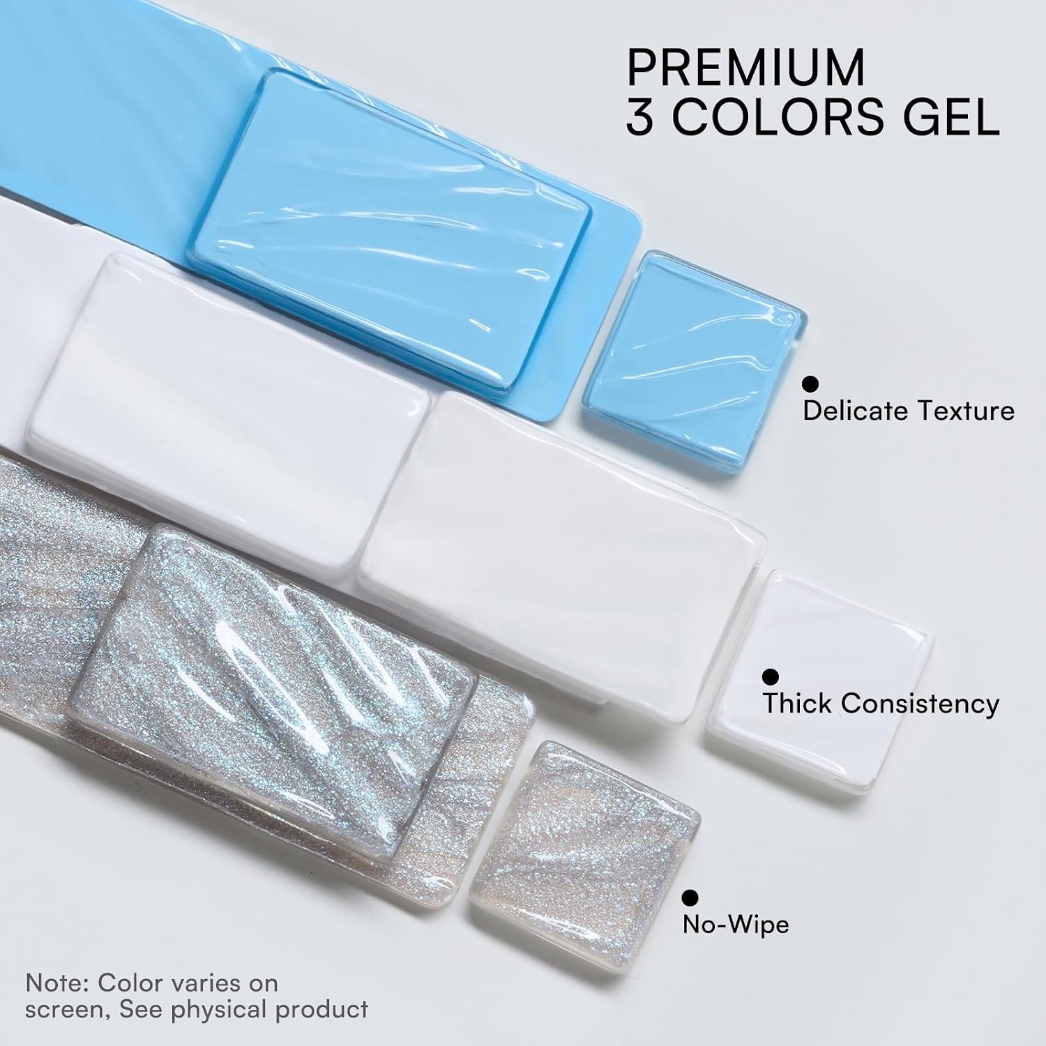 image:imageMakartt ColorPot 5in1 Nail Art Gel 3 Colors Gel Nail Polish No Wipe with Nail Stamp for Stamping Ombre Patting Painting Sculpting amp French Tips with Silicone Head for Manicure Home DIY SalonFrosty Blend