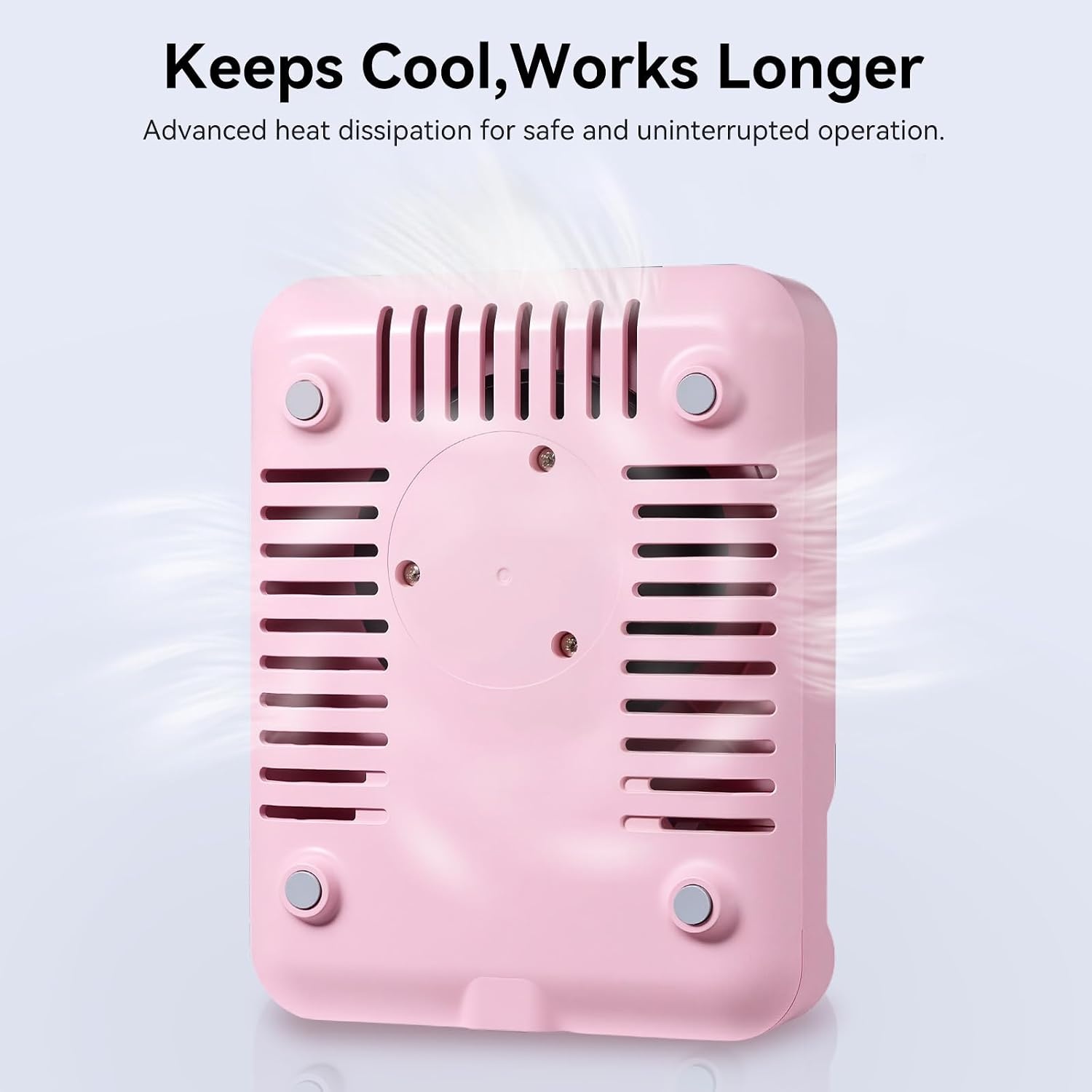 image:imageMakartt Compact Rechargeable Nail Dust Collector 5500RPM Dust Collector Nail Tech ERYNOS Adjustable SpeedQuiet for Polishing Cuticle Manicure SalonampHome Use With 10pcs FiltersampDust Brush WhiteERYNOS Pink