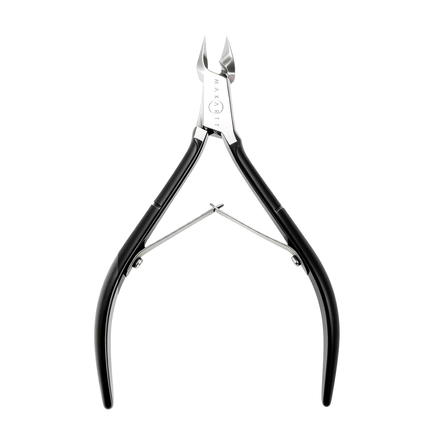 image:imageMakartt Cuticle Nipper Full Jaw Sharp Nail Trimmer Cutter for Care amp Prep Manicure Kit for Home and Salon Use Silver Pack of 11pcBlack Cuticle Nipper