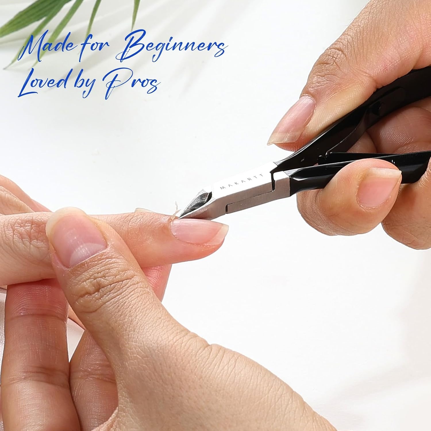 image:imageMakartt Cuticle Nipper Full Jaw Sharp Nail Trimmer Cutter for Care amp Prep Manicure Kit for Home and Salon Use Silver Pack of 11pcBlack Cuticle Nipper
