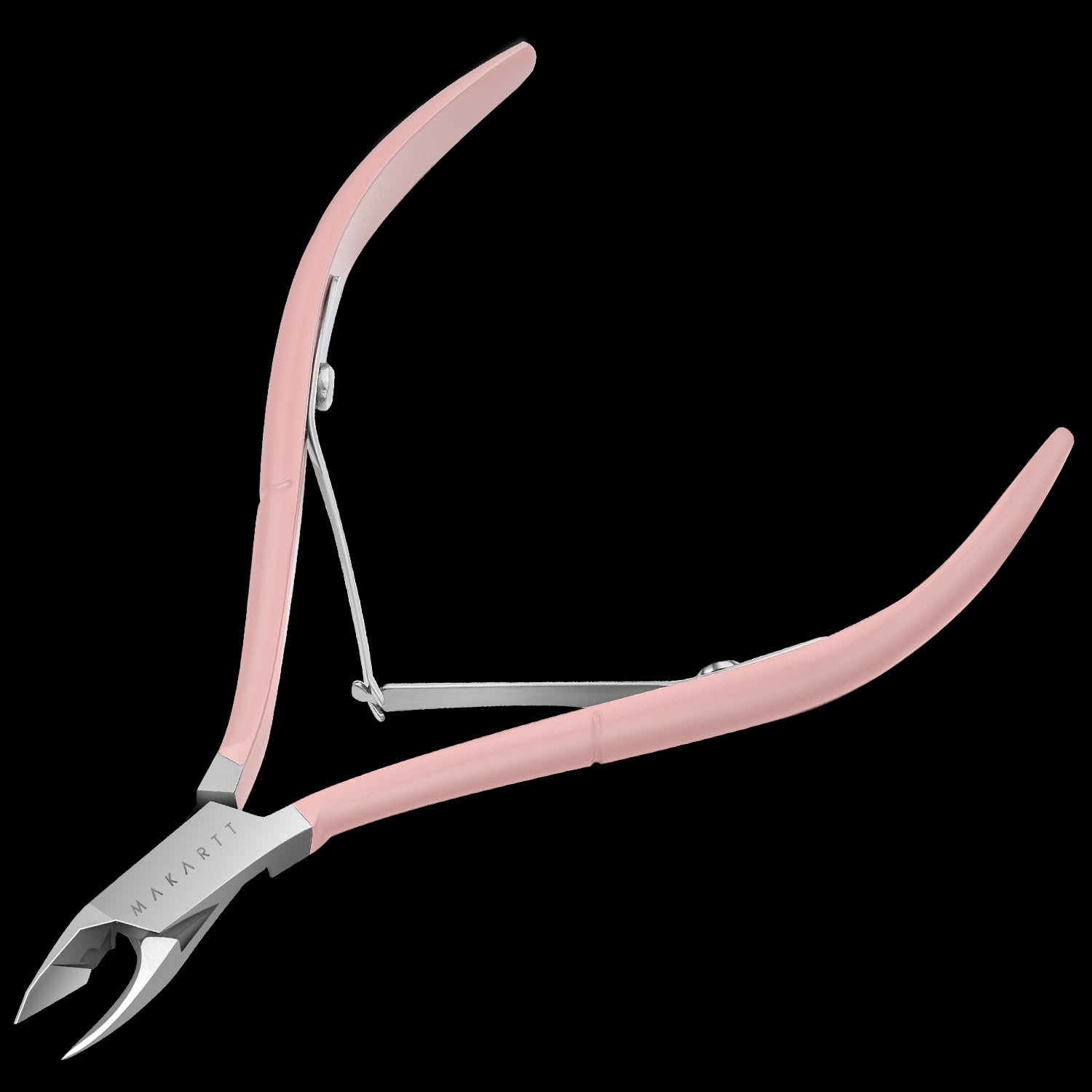 image:imageMakartt Cuticle Nipper Full Jaw Sharp Nail Trimmer Cutter for Care amp Prep Manicure Kit for Home and Salon Use Silver Pack of 1Pink Cuticle Nippers 1 Pack