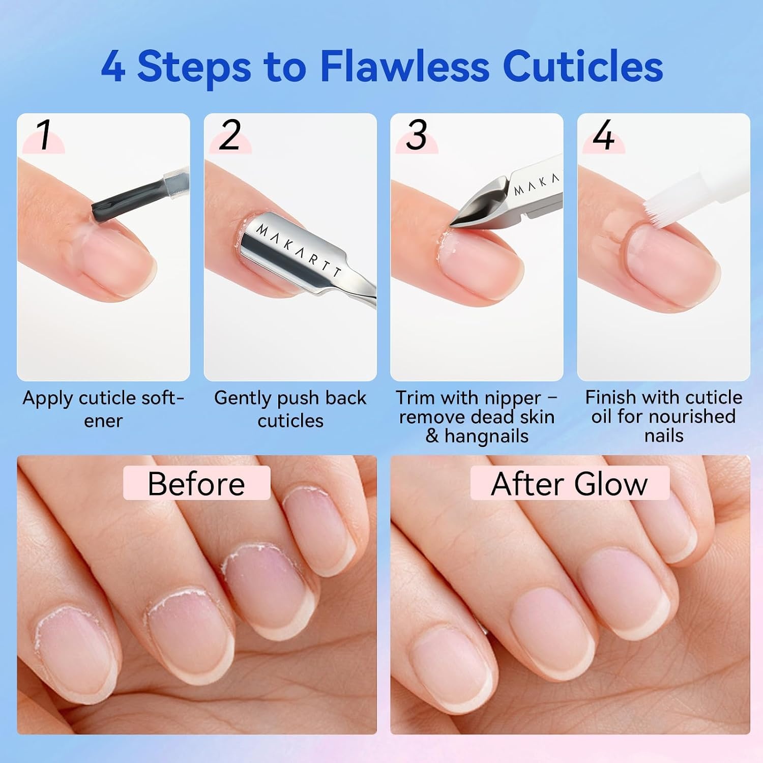 image:imageMakartt Cuticle Nipper Full Jaw Sharp Nail Trimmer Cutter for Care amp Prep Manicure Kit for Home and Salon Use Silver Pack of 1Pink Cuticle Nippers 2 Pack
