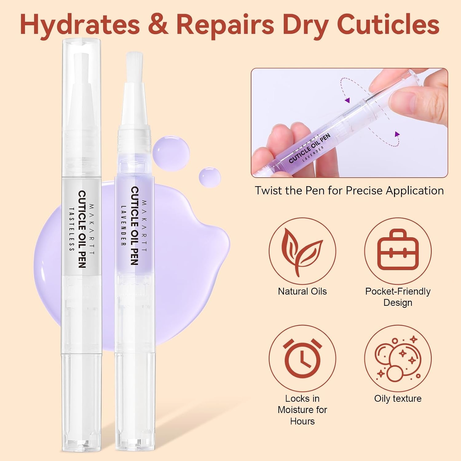image:imageMakartt Cuticle Remover Liquid 50ml Professional Instant Softener Cream for Dry Cuticles SalonQuality Nail Care Dissolver for Manicure amp Pedicure Use120ml Cuticle Remover Kit