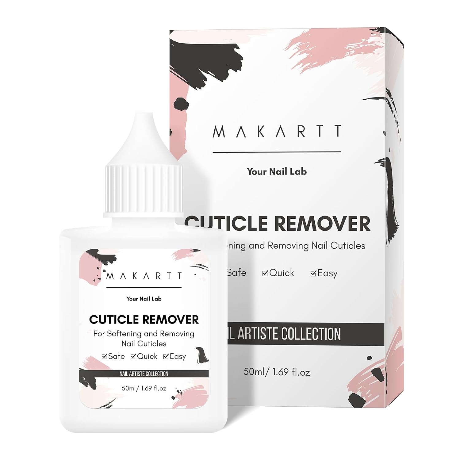 image:imageMakartt Cuticle Remover Liquid 50ml Professional Instant Softener Cream for Dry Cuticles SalonQuality Nail Care Dissolver for Manicure amp Pedicure Use50ml Cuticle Remover Liquid