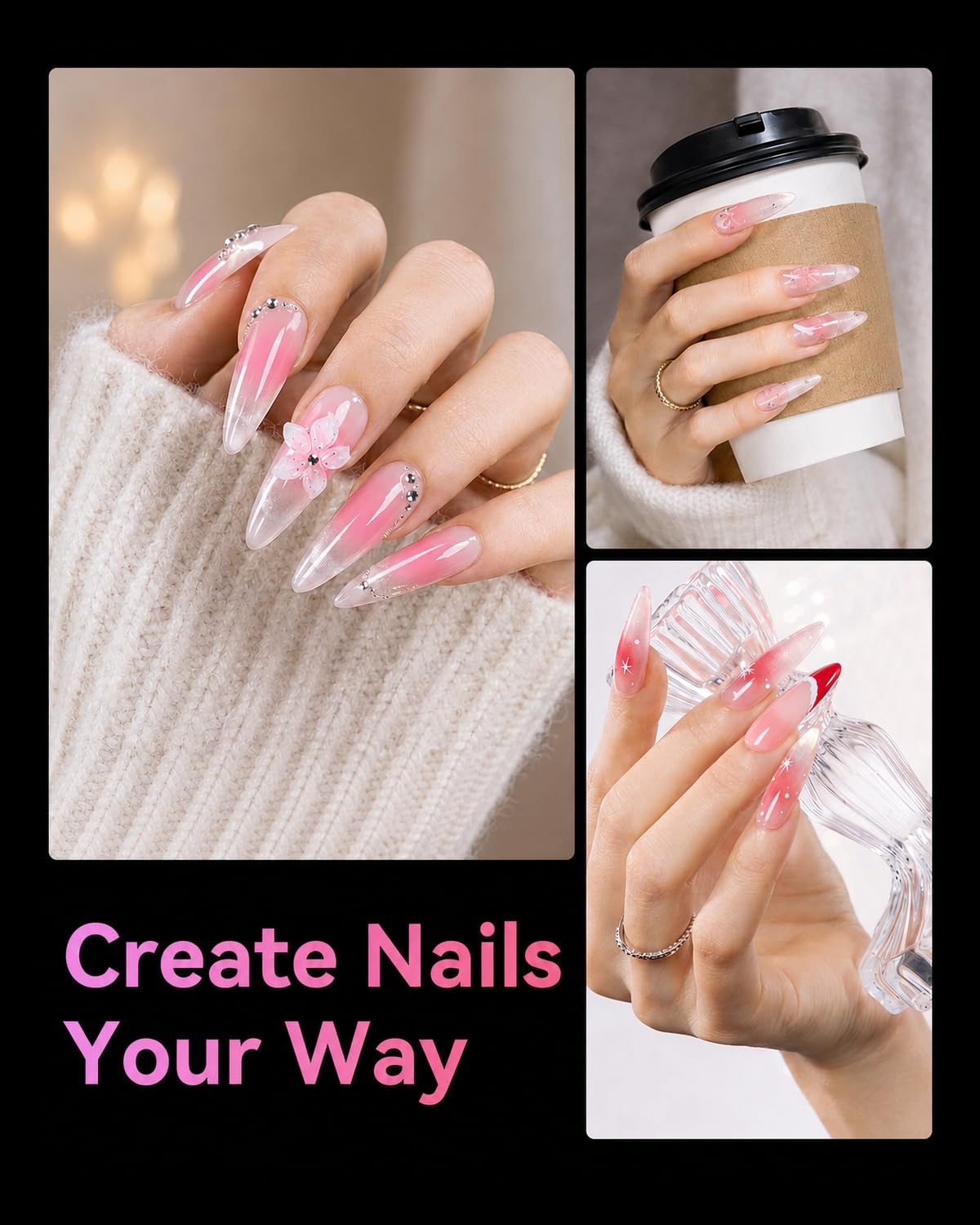 image:imageMakartt Extra Short Almond Nail Tips 240PCS 15 Sizes Half Matte Clear Fake Nails Full Cover Soft Acrylic Press On Nail Extensions Supplies Salon and Home DIY for Flat amp Natural Nail Beds240 PCSLong Almond
