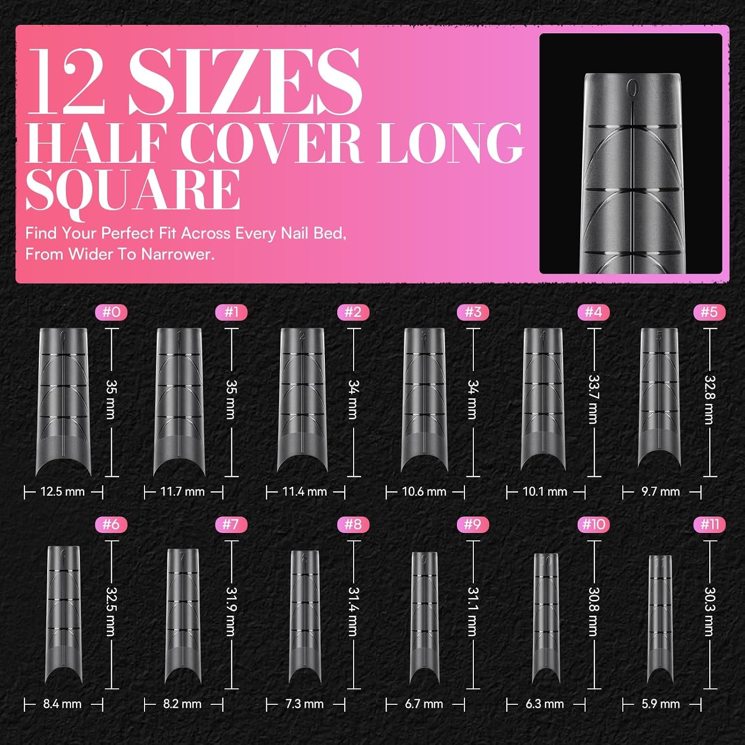 image:imageMakartt Extra Short Almond Nail Tips 240PCS 15 Sizes Half Matte Clear Fake Nails Full Cover Soft Acrylic Press On Nail Extensions Supplies Salon and Home DIY for Flat amp Natural Nail Beds240 PCSXL Tapered Square