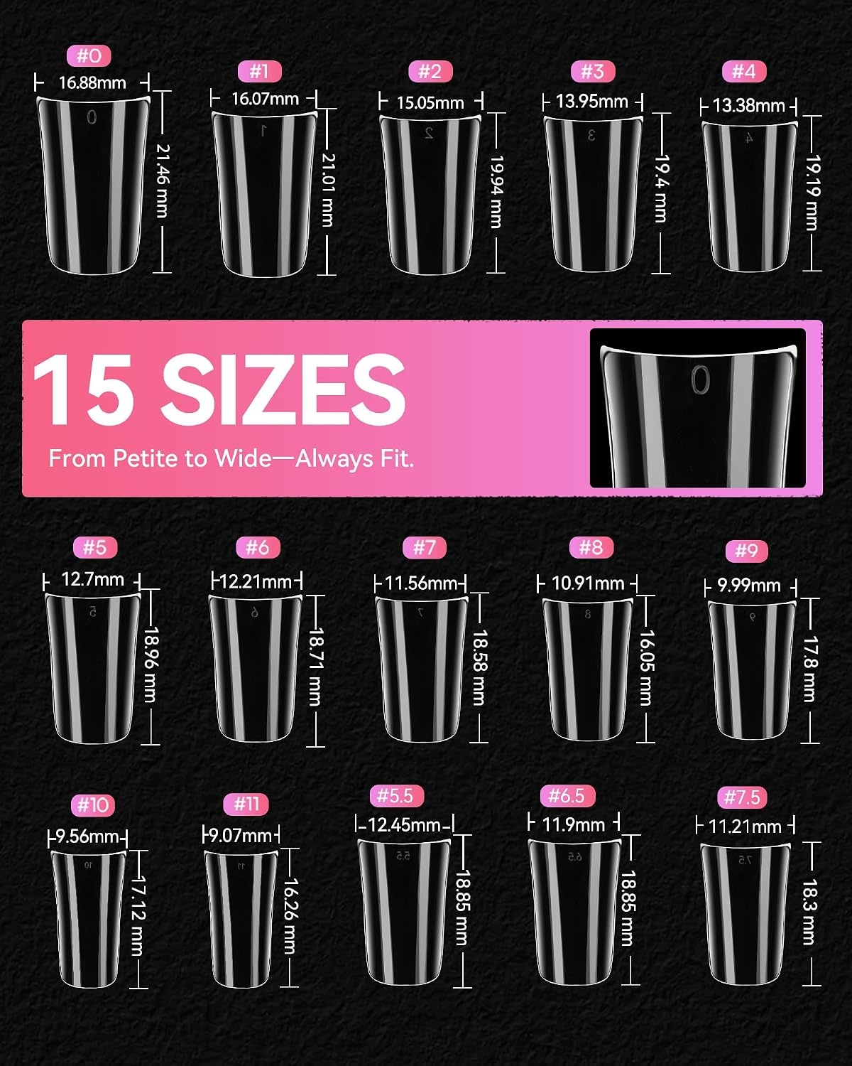 image:imageMakartt Extra Short Almond Nail Tips 240PCS 15 Sizes Half Matte Clear Fake Nails Full Cover Soft Acrylic Press On Nail Extensions Supplies Salon and Home DIY for Flat amp Natural Nail Beds240 PCSDuck Nail Tips