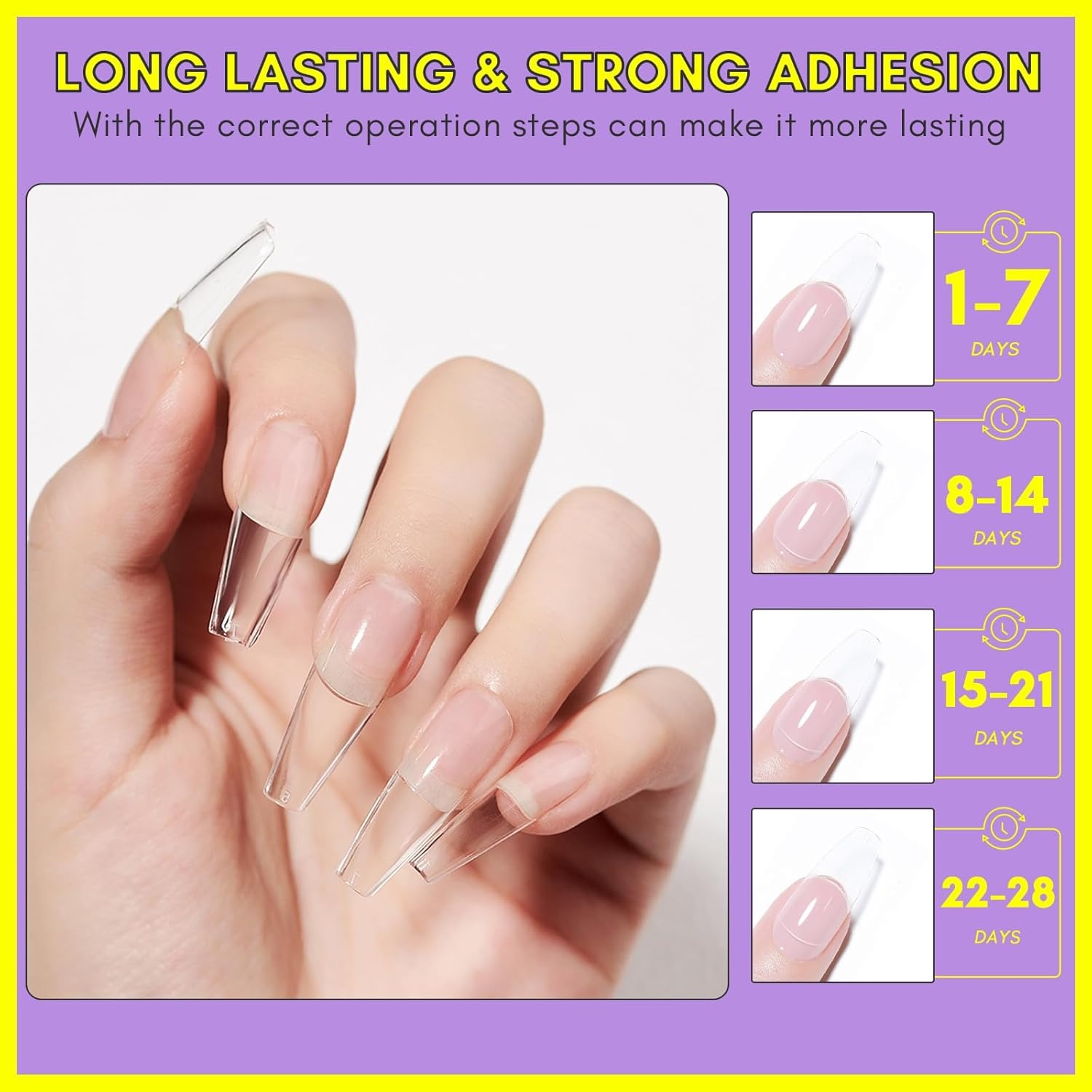 image:imageMakartt Extra Short Almond Nail Tips 240PCS 15 Sizes Half Matte Clear Fake Nails Full Cover Soft Acrylic Press On Nail Extensions Supplies Salon and Home DIY for Flat amp Natural Nail Beds2 PCS UV Nail Glue