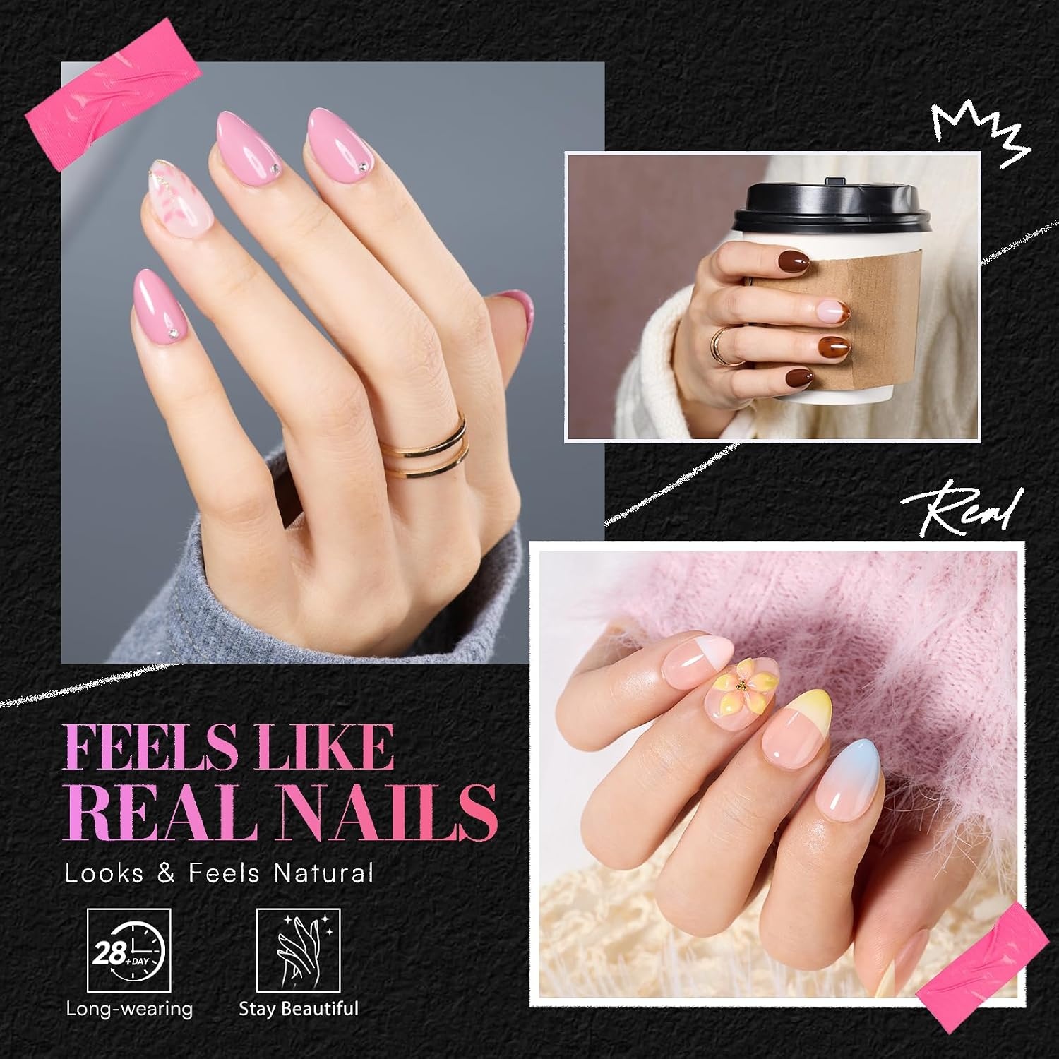 image:imageMakartt Extra Short Almond Nail Tips 240PCS 15 Sizes Half Matte Clear Fake Nails Full Cover Soft Acrylic Press On Nail Extensions Supplies Salon and Home DIY for Flat amp Natural Nail Beds240 PCSExtra Short Almond