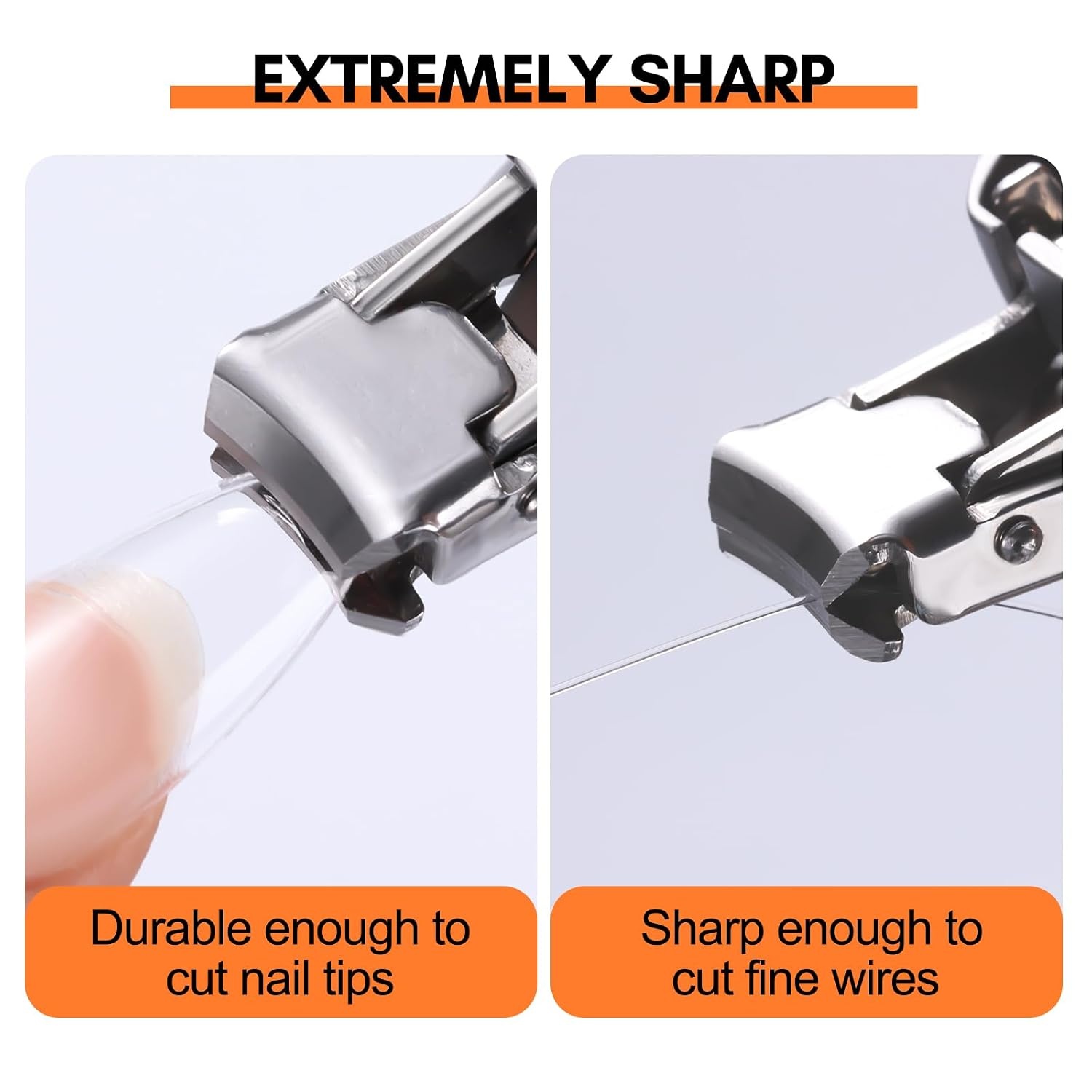 image:imageMakartt Foldable Nail Clipper Stainless Steel Mini Nail Cutter with Keyring Portable Fingernail Trimmer for Manicure Travel Kit SilverSilverSuitcase Shape