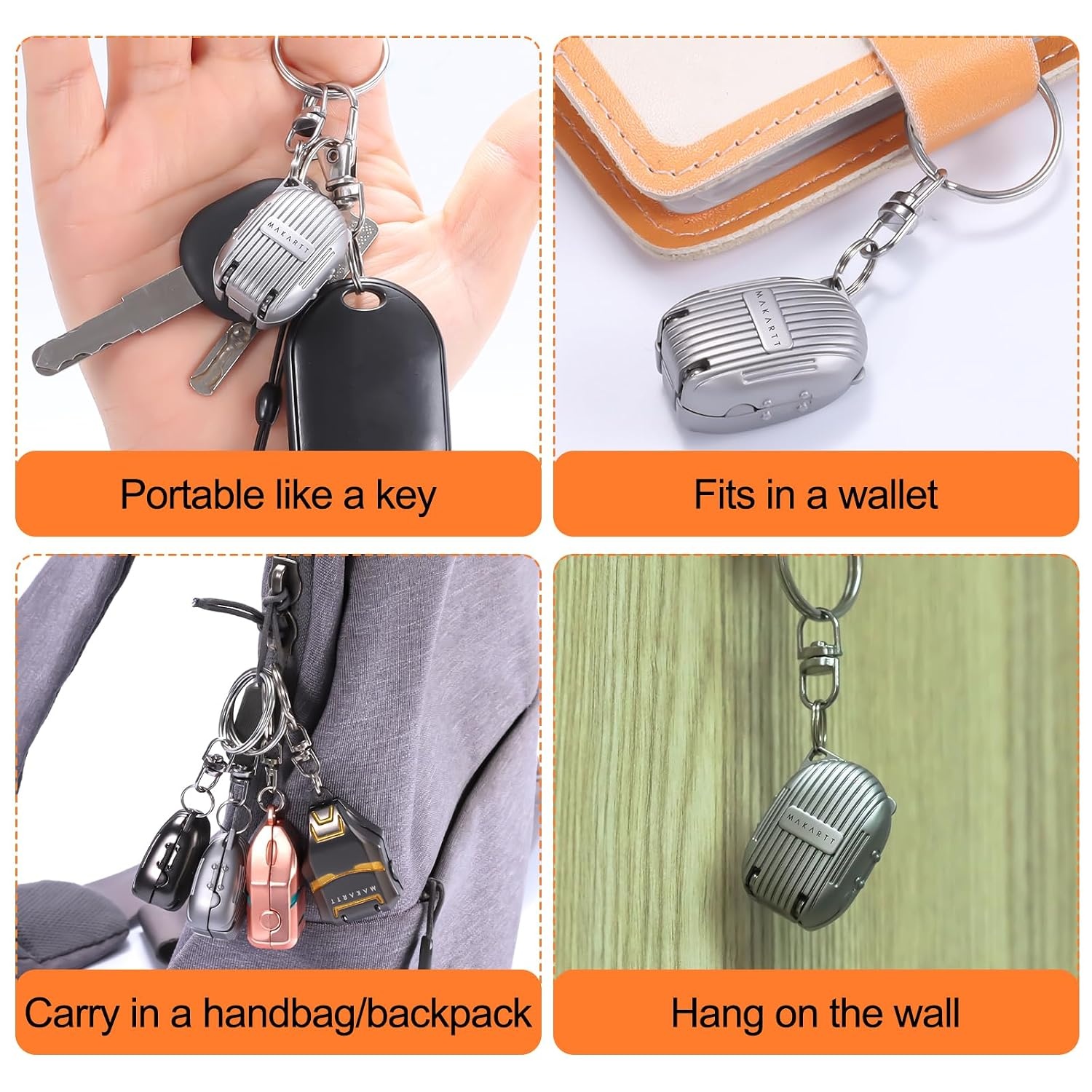 image:imageMakartt Foldable Nail Clipper Stainless Steel Mini Nail Cutter with Keyring Portable Fingernail Trimmer for Manicure Travel Kit SilverSilverSuitcase Shape