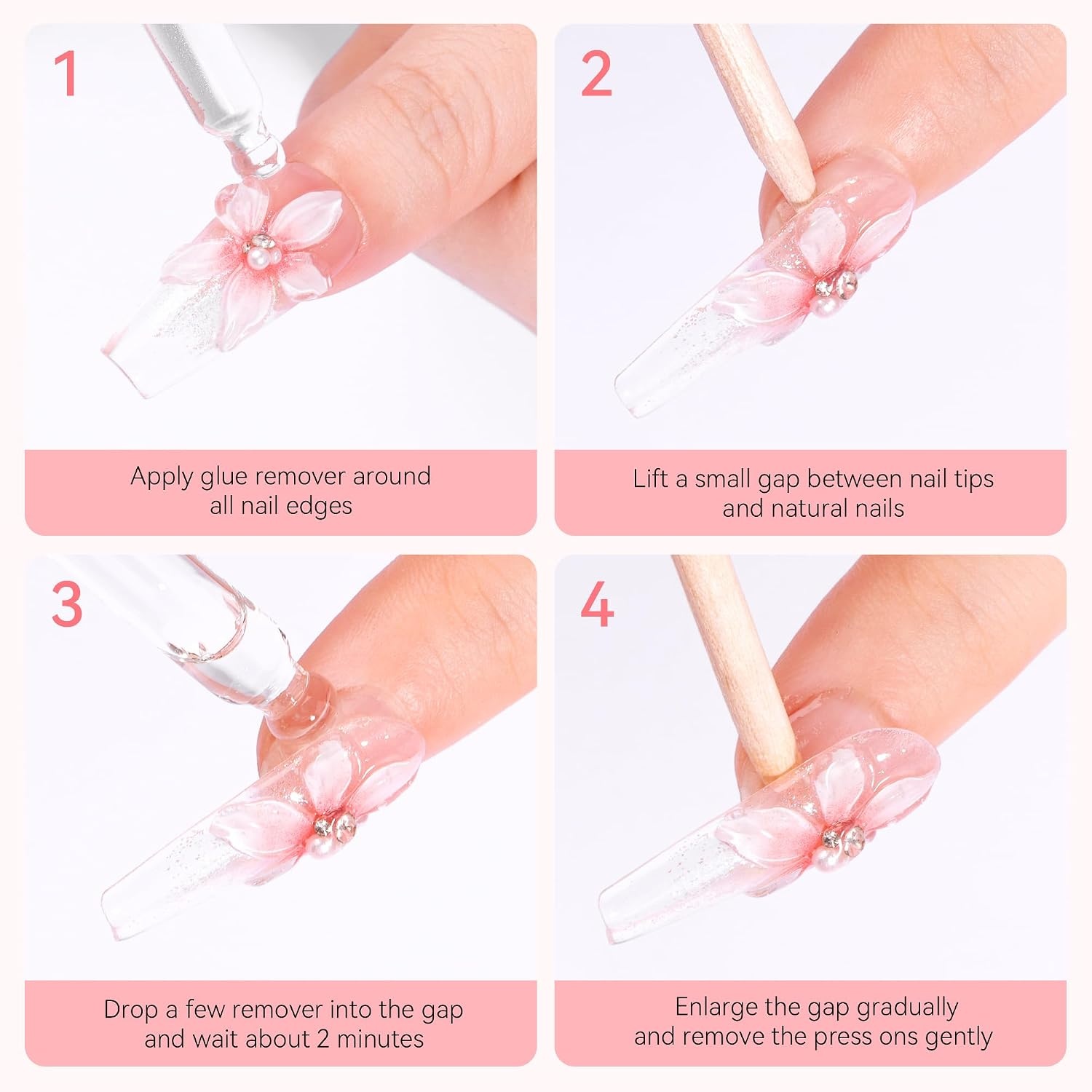 image:imageMakartt HemaFree Nail Glue Remover for Press on Nails Quick Debonder with 5 wooden sticks Easy with a Dropper Updated Formula with Vitamin E Acetonefree for Fake NailsSemicure Stickers 10 ml176 Fl Oz Pack of 1