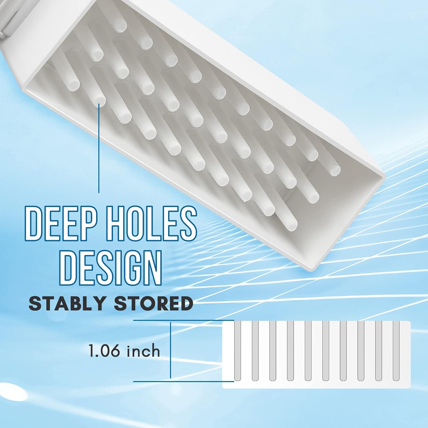 image:imageMakartt Nail Drill Bits HolderDustproof Stand Displayer Organizer Container Case 30 Holes drill bit holder nail tech Professional Nail art ToolsNot Inlcude Drill BitsWhiteWhite