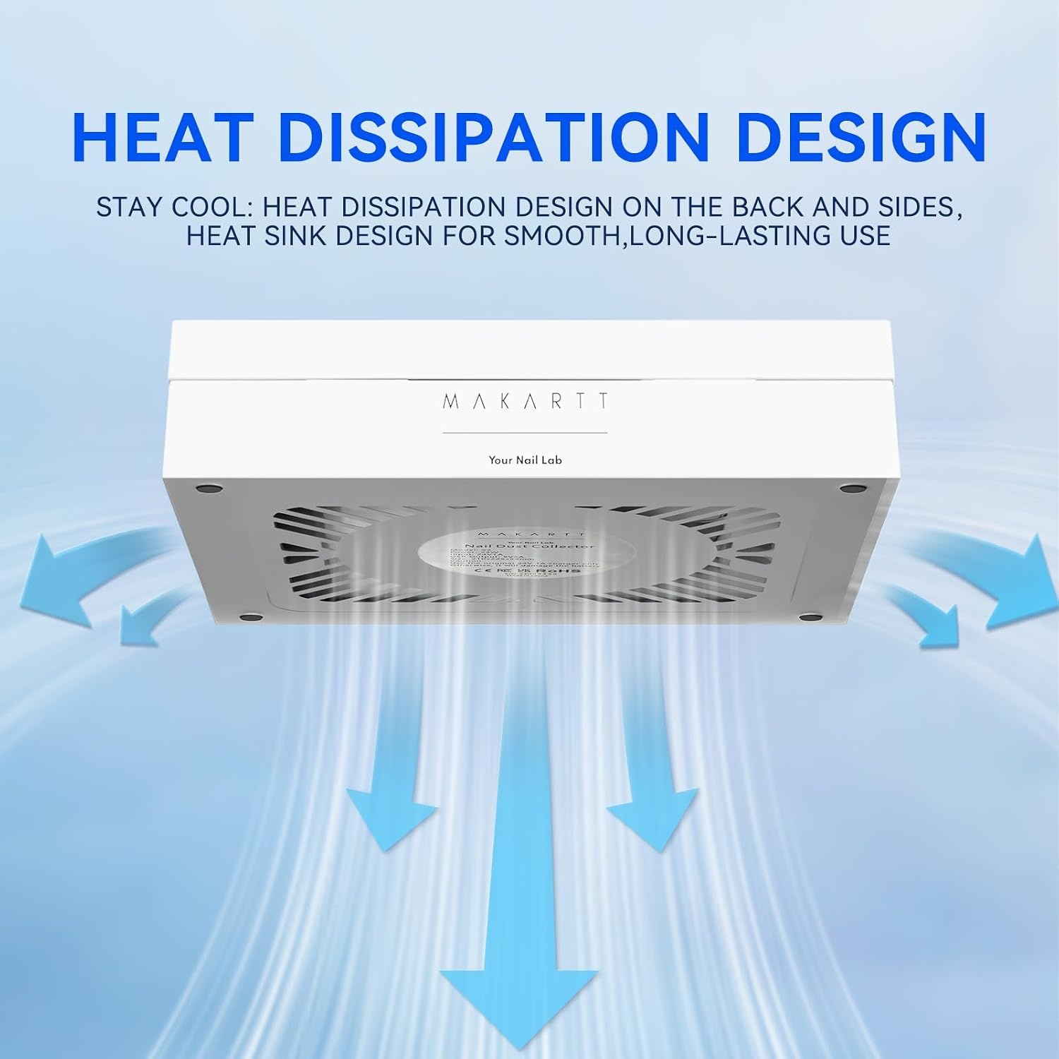 image:imageMakartt Nail Dust Collector Plugin 60W Dual Turbine Dust Extractor with 5200RPM Adjustable Suction Reusable Filter Nail Vacuum for Acrylic Gel Dip Powder Salon Home Use SylviePlugin Nail Dust Collectorsymphonee