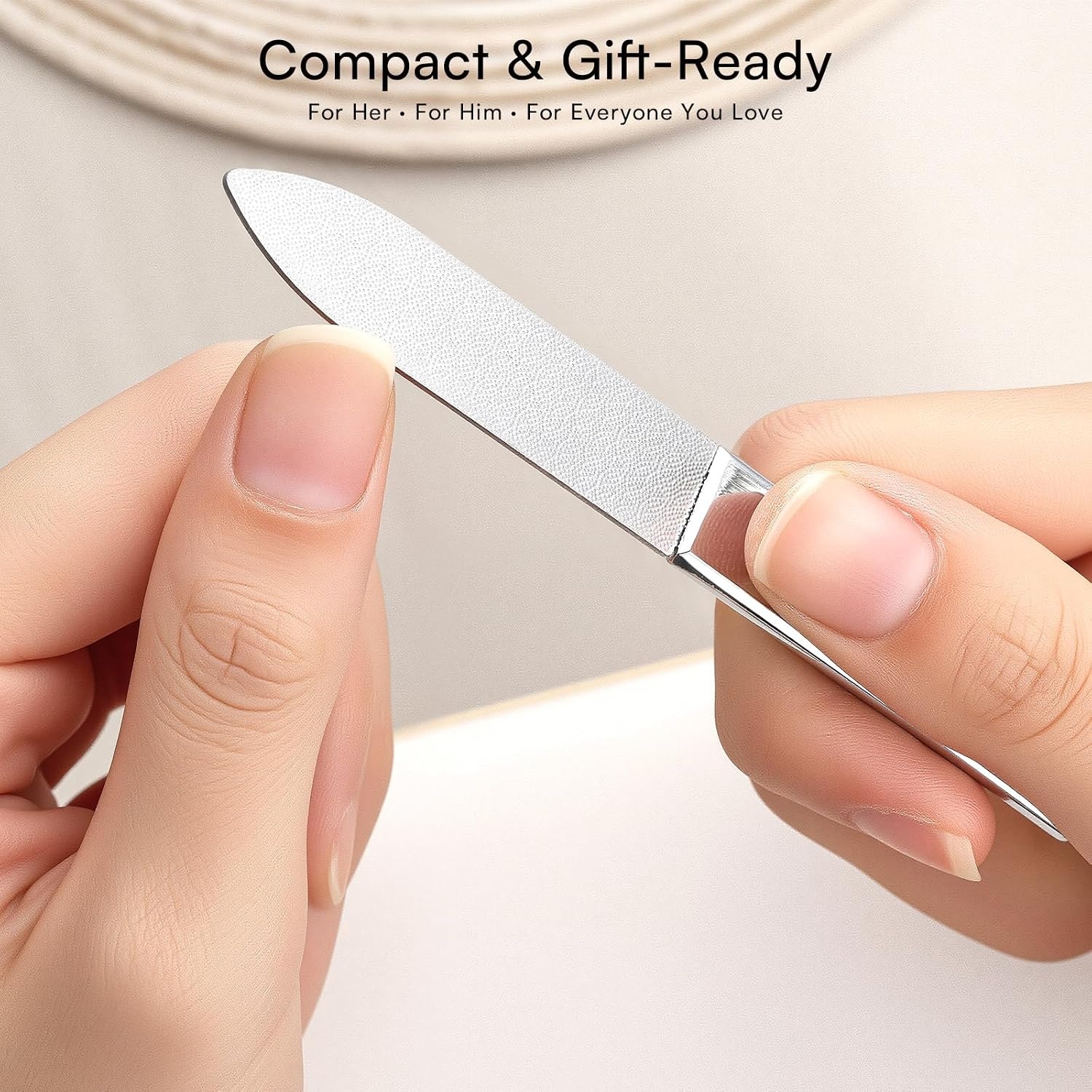image:imageMakartt Nail Files Glass Nail Files for Natural Nails DoubleSided Reusable Sandblasted Fingernail Buffers with Case for Shape amp Smooth Finish Portable Manicure Gift Set 3pcs Pink Green Blue2pcs metal nail files