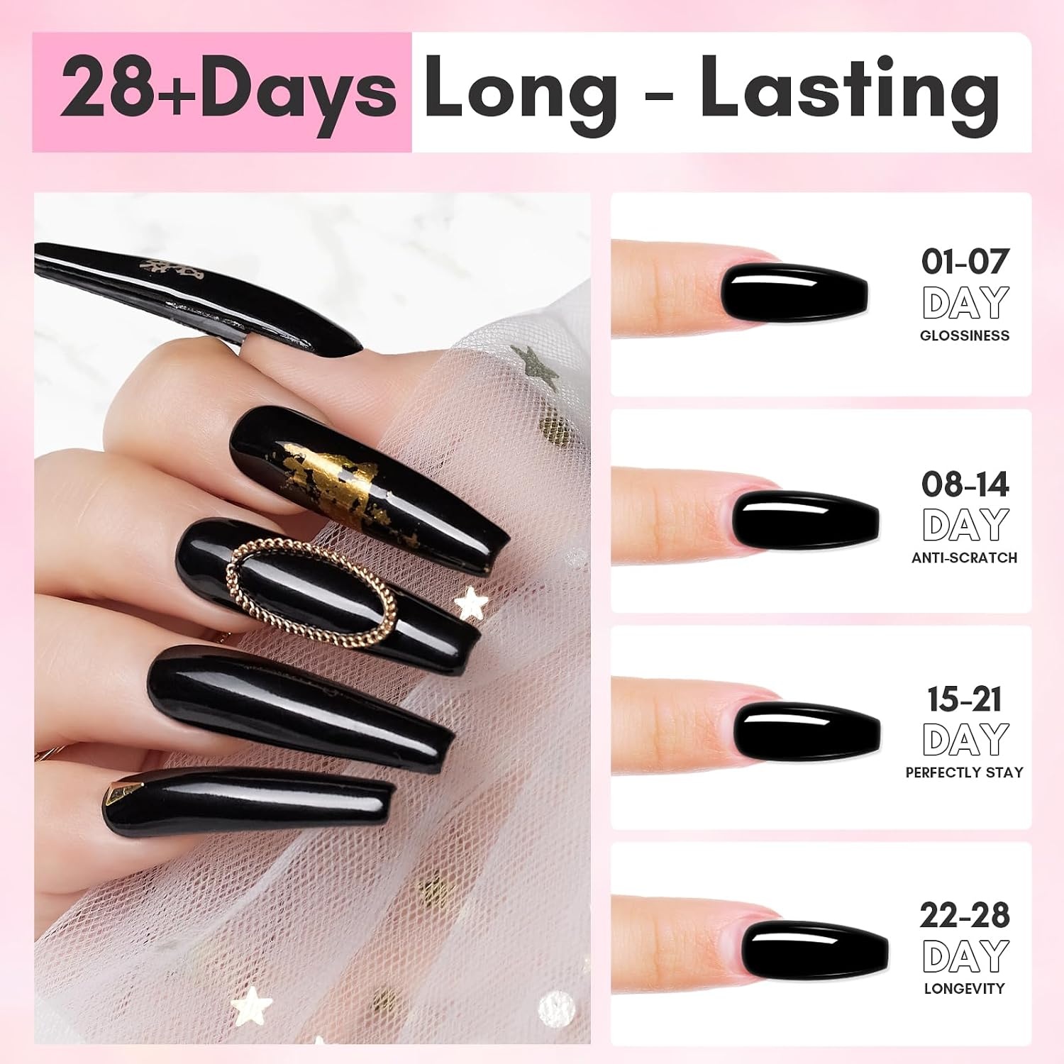 image:imageMakartt Poly Nail Gel Kit 2PCs 50ML Clear amp Nature Pink Colors Large Capacity Poly Extension Nail Gel Kit Strong Builder for Extension 3D Diy Hard Gels Manicures Home Salon2 Colors Black and Milky White