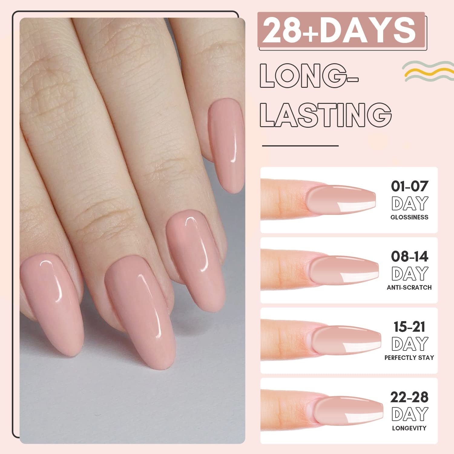 image:imageMakartt Poly Nail Gel Kit 2PCs 50ML Clear amp Nature Pink Colors Large Capacity Poly Extension Nail Gel Kit Strong Builder for Extension 3D Diy Hard Gels Manicures Home Salon2 Colors Clear and Nude
