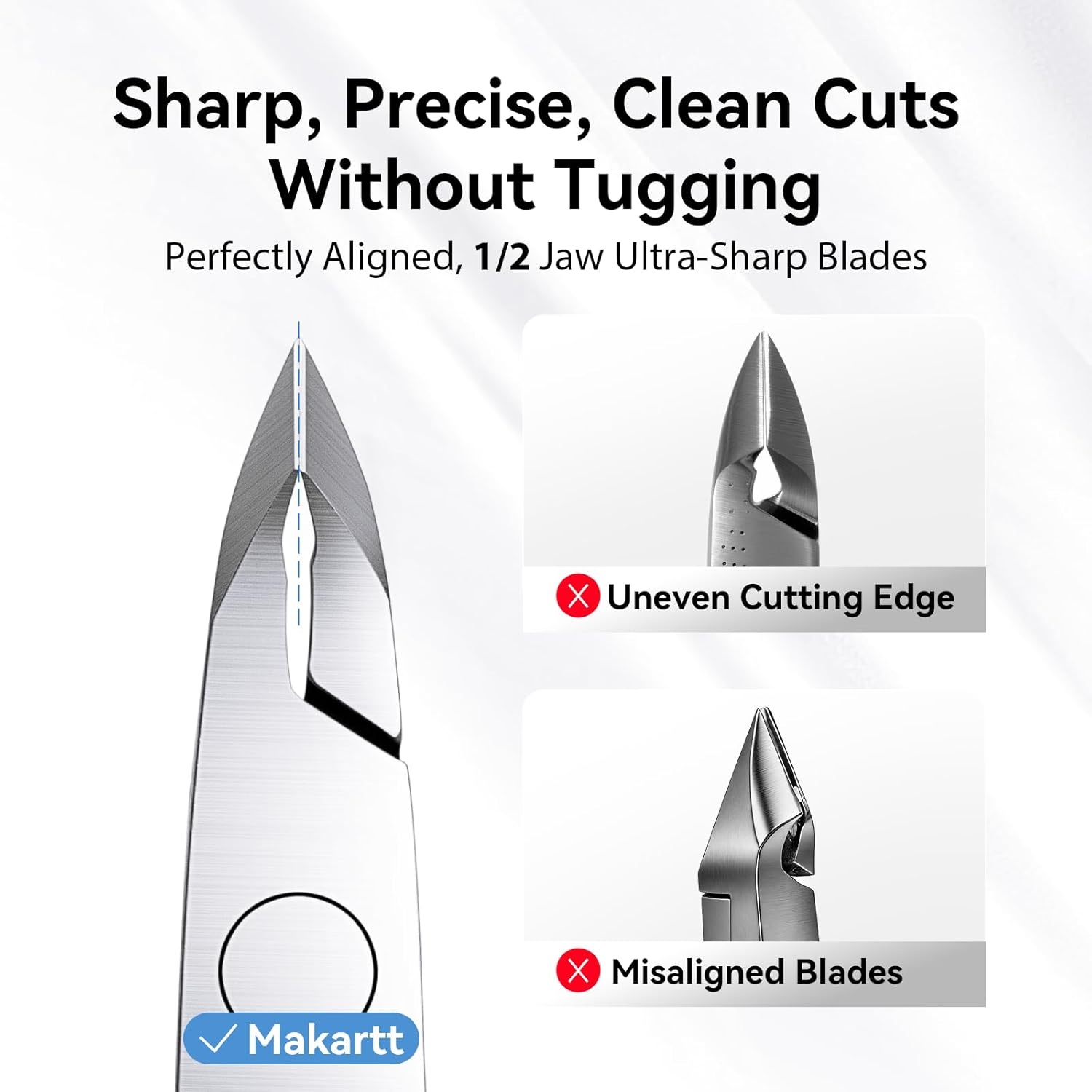 image:imageMakartt Professional Cuticle Nipper 12 Jaw Precision Cuticle Trimmer for Beginners amp Nail Technicians 5mm Short Blade RustResistant Stainless Steel Salon amp Detailed Nail Art Use Pearl ChromeTitanium Black