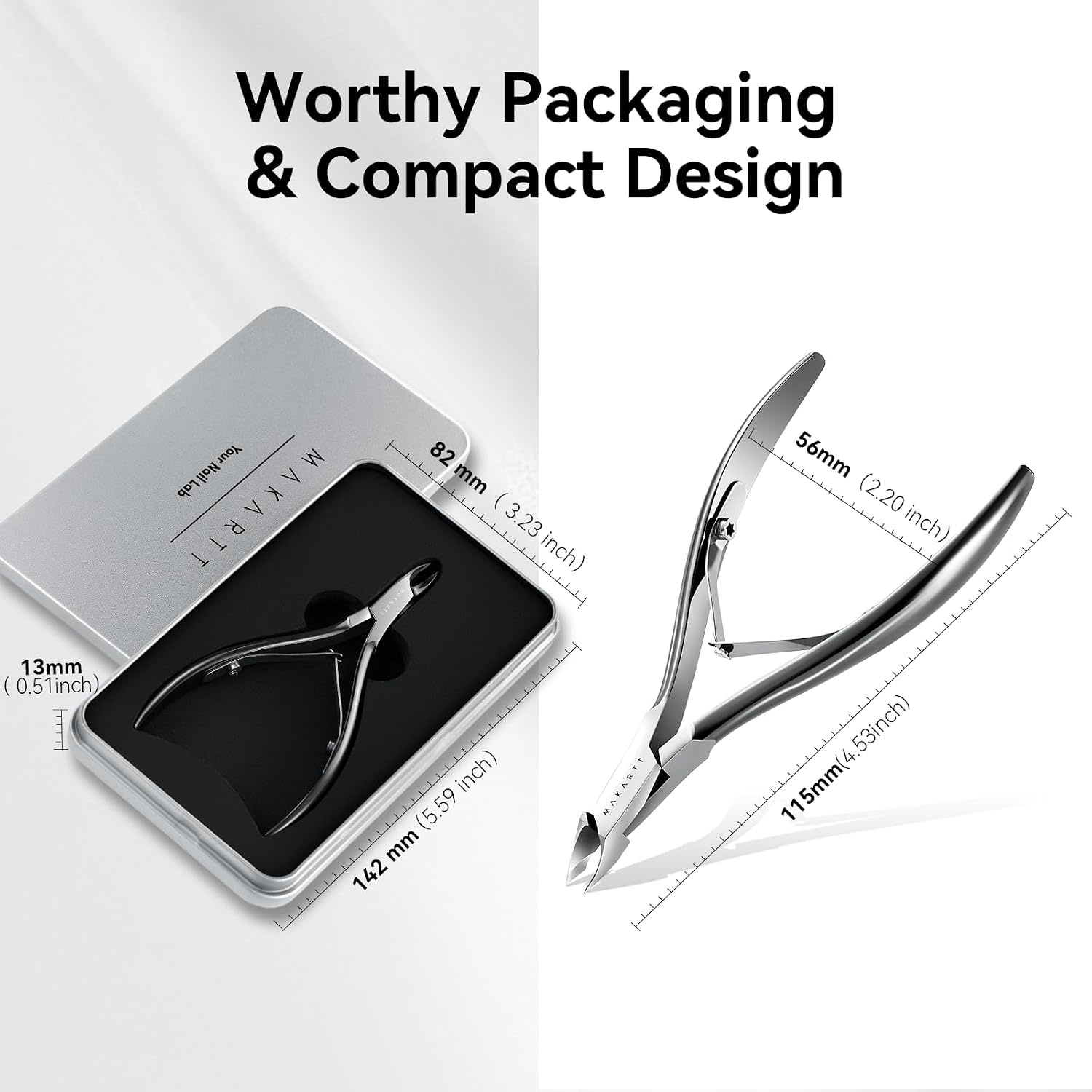 image:imageMakartt Professional Cuticle Nipper 12 Jaw Precision Cuticle Trimmer for Beginners amp Nail Technicians 5mm Short Blade RustResistant Stainless Steel Salon amp Detailed Nail Art Use Pearl ChromeTitanium Black