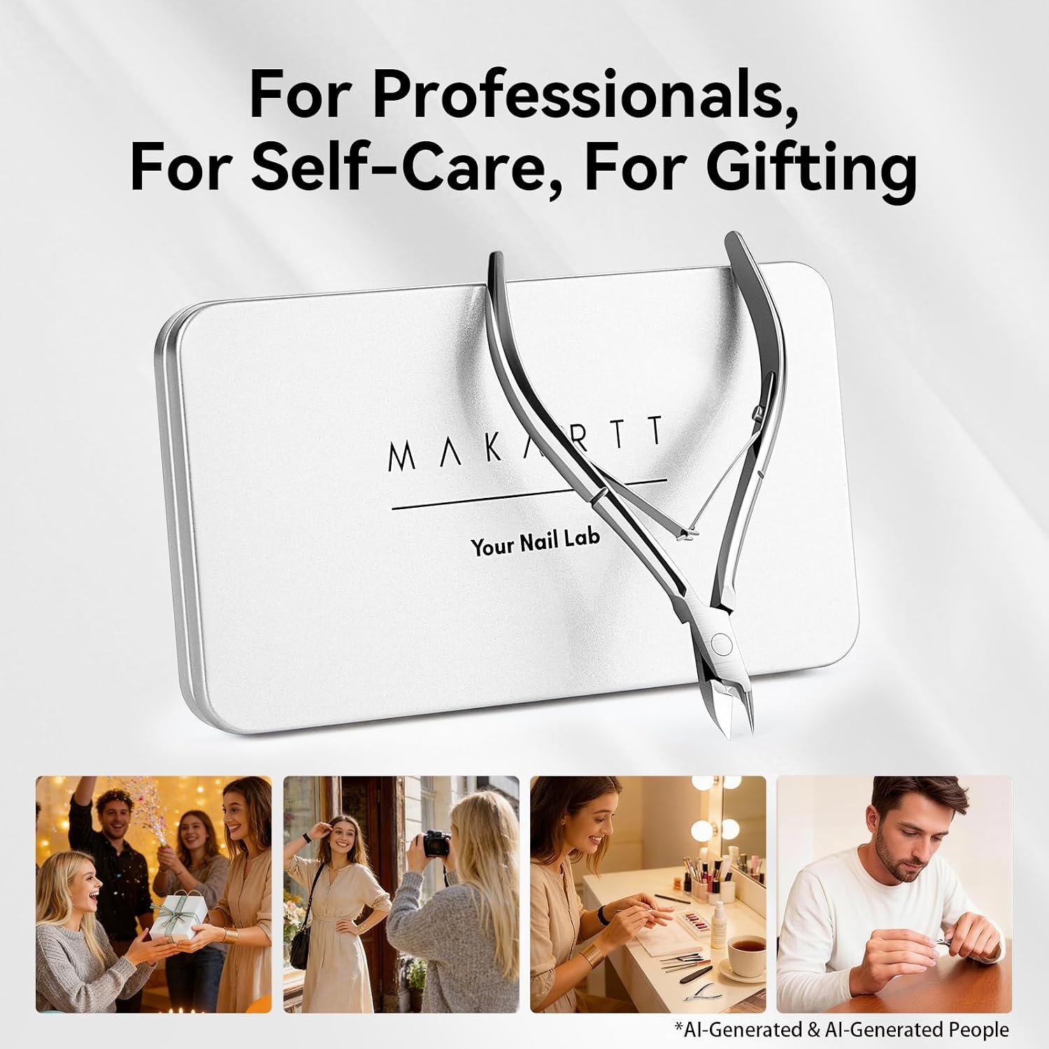 image:imageMakartt Professional Cuticle Nipper 12 Jaw Precision Cuticle Trimmer for Beginners amp Nail Technicians 5mm Short Blade RustResistant Stainless Steel Salon amp Detailed Nail Art Use Pearl ChromeTitanium Black
