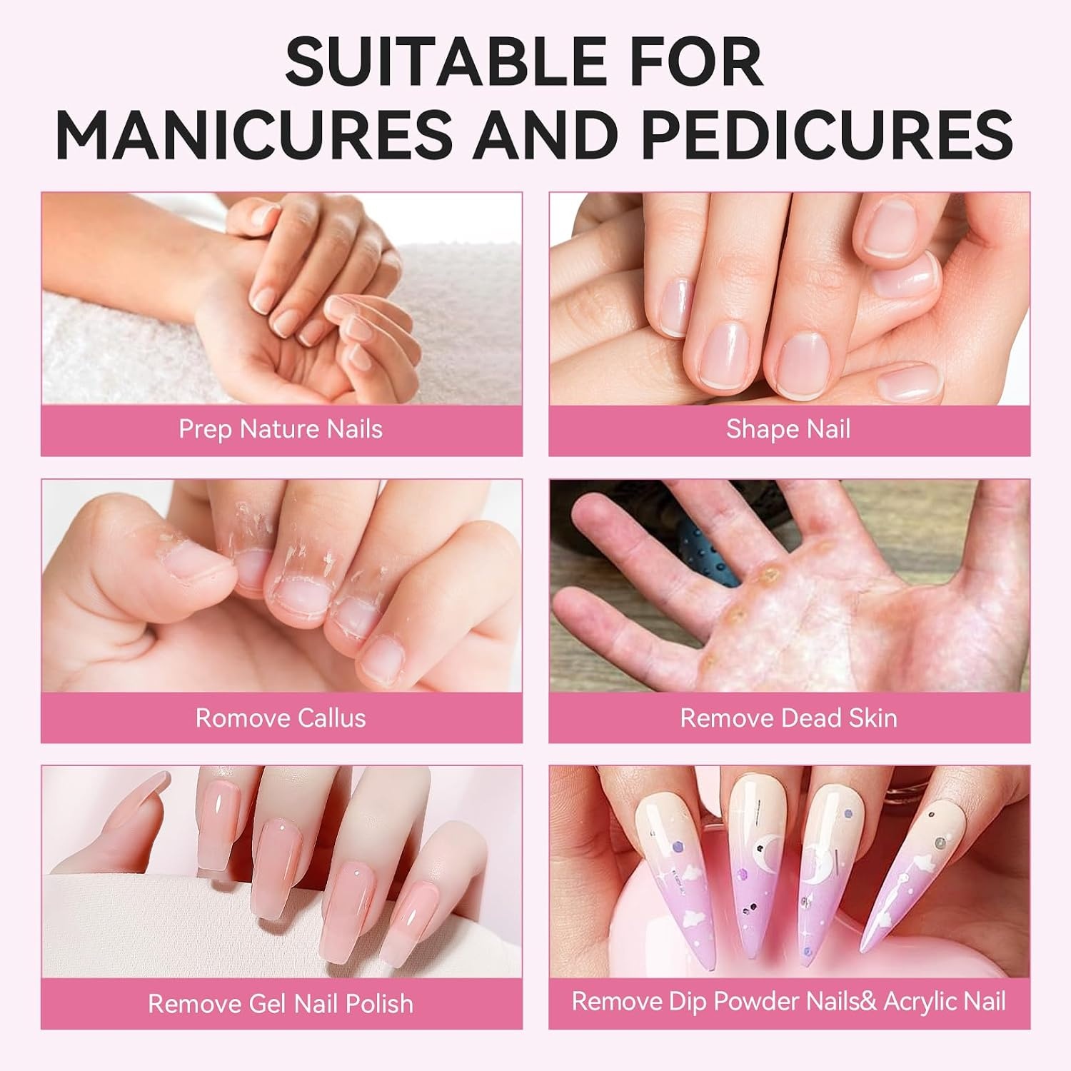 image:imageMakartt Sanding Bands for Nail Drill 100 Pcs Nail File Sanding Bands for Drill Bits 120 Medium Grits for Acrylic Nails Gel Removing and Shaping Upgrade Thicker Durable Sanding Drill Bit PinkPink