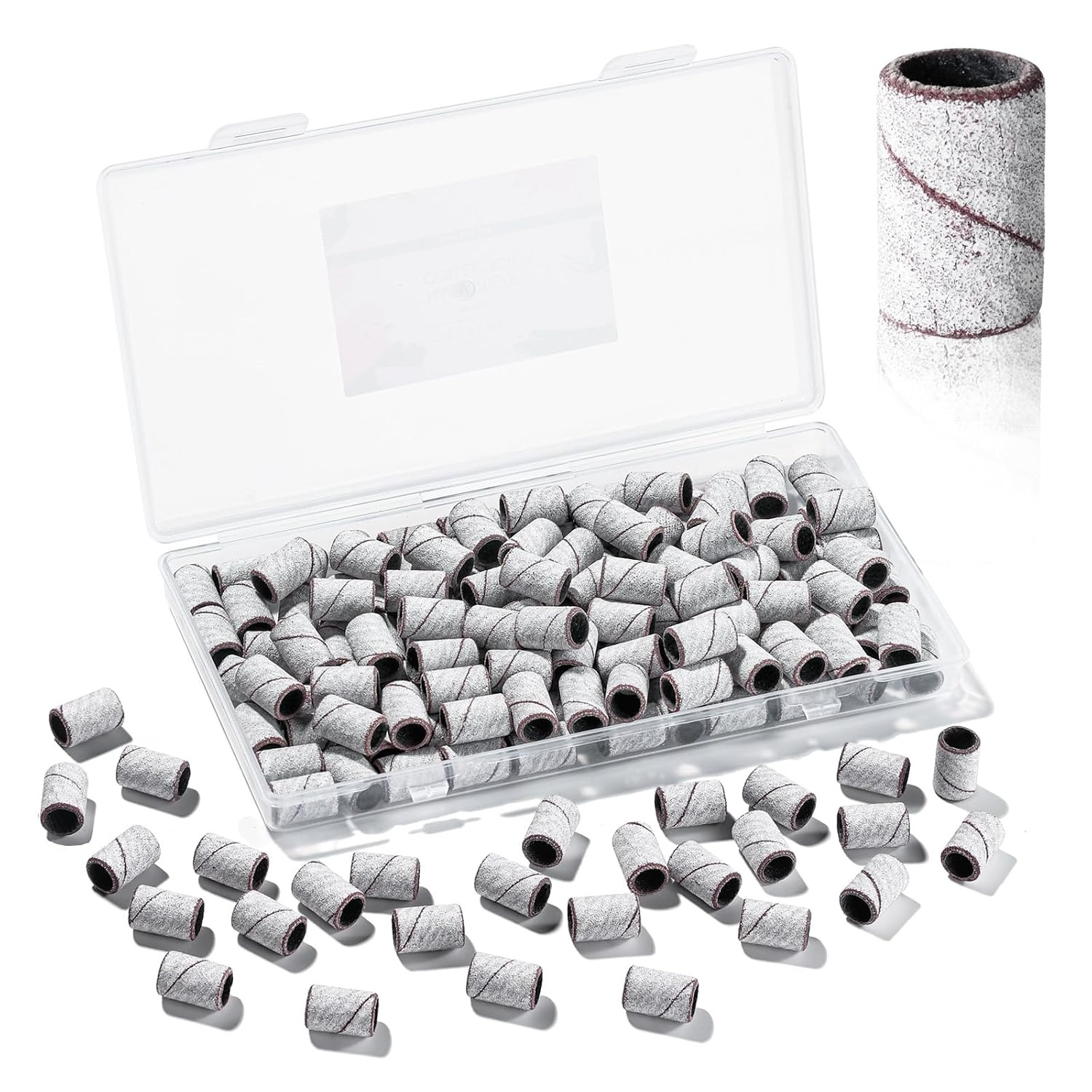 image:imageMakartt Sanding Bands for Nail Drill 100 Pcs Nail File Sanding Bands for Drill Bits 120 Medium Grits for Acrylic Nails Gel Removing and Shaping Upgrade Thicker Durable Sanding Drill Bit PinkWhite