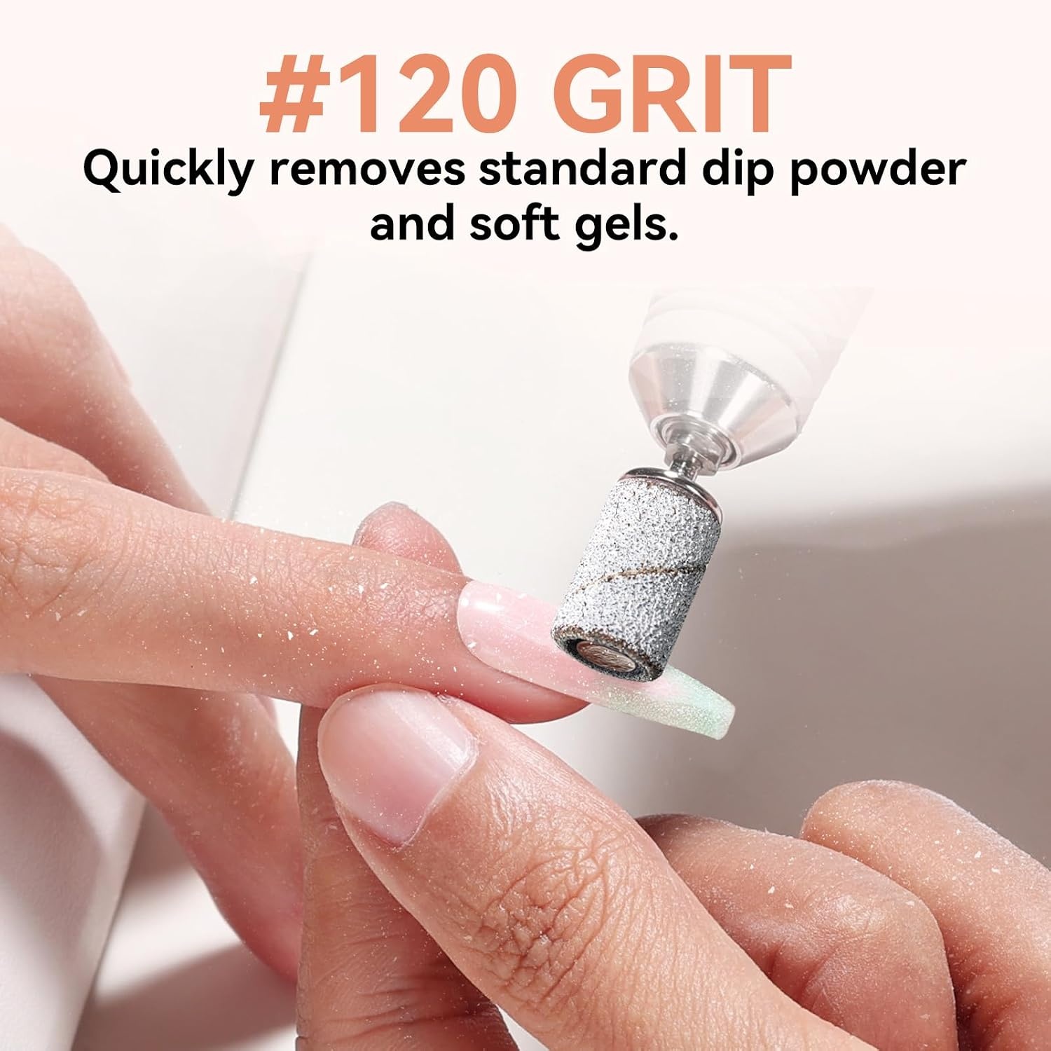 image:imageMakartt Sanding Bands for Nail Drill 100 Pcs Nail File Sanding Bands for Drill Bits 120 Medium Grits for Acrylic Nails Gel Removing and Shaping Upgrade Thicker Durable Sanding Drill Bit PinkWhite