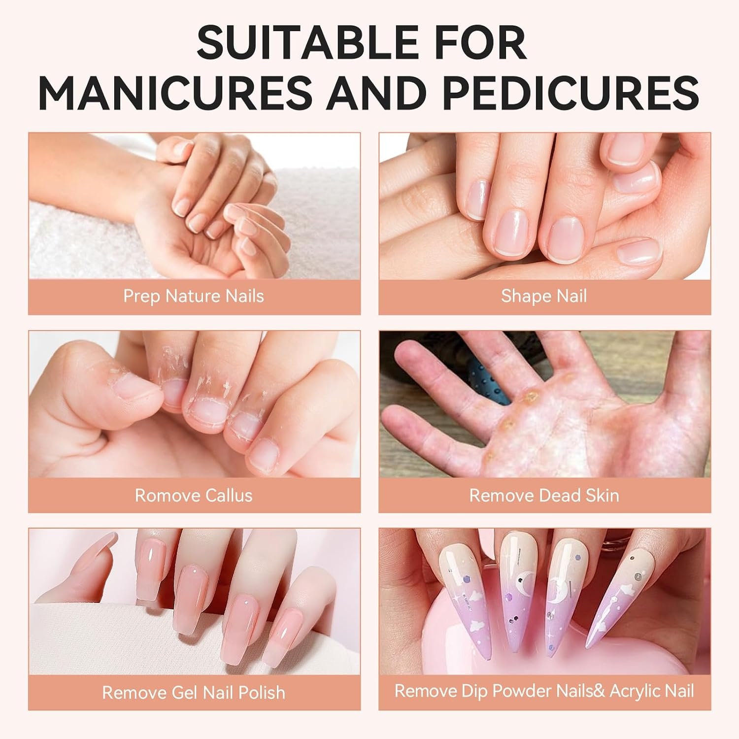 image:imageMakartt Sanding Bands for Nail Drill 100 Pcs Nail File Sanding Bands for Drill Bits 120 Medium Grits for Acrylic Nails Gel Removing and Shaping Upgrade Thicker Durable Sanding Drill Bit PinkWhite