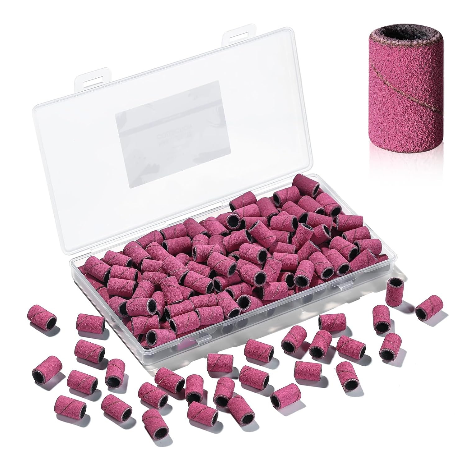 image:imageMakartt Sanding Bands for Nail Drill 100 Pcs Nail File Sanding Bands for Drill Bits 120 Medium Grits for Acrylic Nails Gel Removing and Shaping Upgrade Thicker Durable Sanding Drill Bit PinkPink