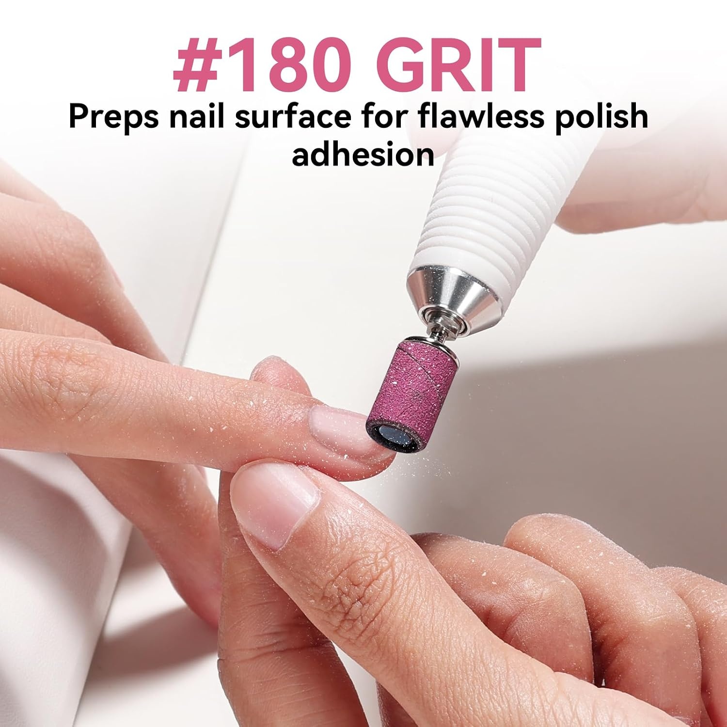 image:imageMakartt Sanding Bands for Nail Drill 100 Pcs Nail File Sanding Bands for Drill Bits 120 Medium Grits for Acrylic Nails Gel Removing and Shaping Upgrade Thicker Durable Sanding Drill Bit PinkPink