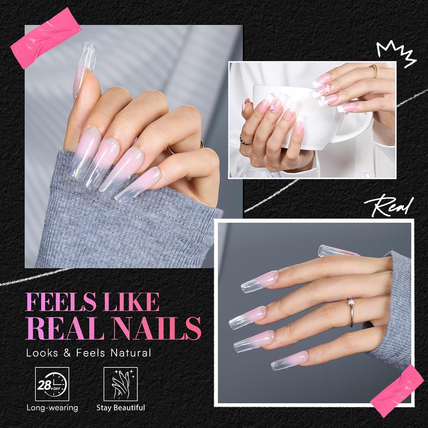 image:imageMakartt Short Square Nail Tips 504 PCS Half Cover Preshaped Acrylic Nail Tips Half Matte 15 Sizes False Nails Easytogo Nail Extensions Manicure Supplies Salon DIY at HomeA504 PCSmedium square