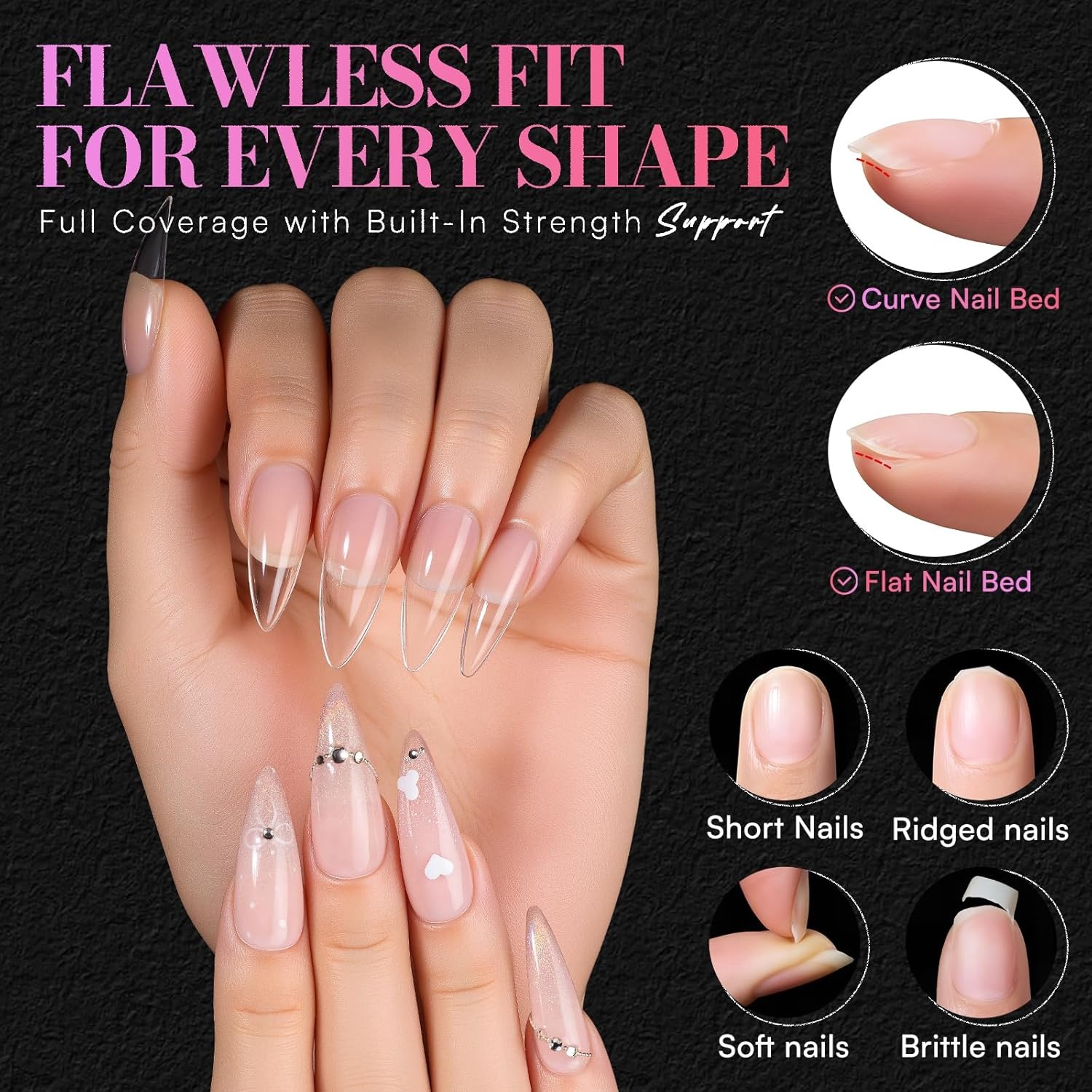 image:imageMakartt Short Square Nail Tips 504 PCS Half Cover Preshaped Acrylic Nail Tips Half Matte 15 Sizes False Nails Easytogo Nail Extensions Manicure Supplies Salon DIY at HomeA504 PCSmedium sharptipalmond
