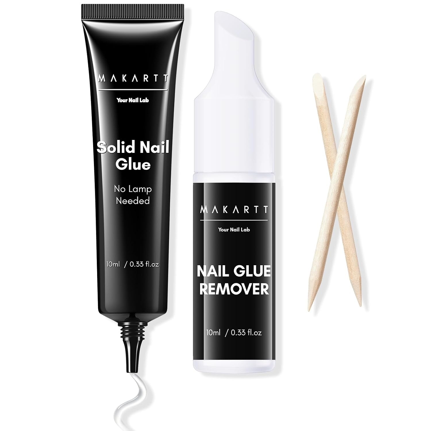 image:imageMakartt Solid Nail Glue Gel Super Strong Nail Glue for Press On amp Acrylic Nails 3D Gel Nails Art Design Long Lasting Clear Adhesive 15ML UV Lamp Cured Ideal for Home Salon DIY UseSemisolid Glue with Remover