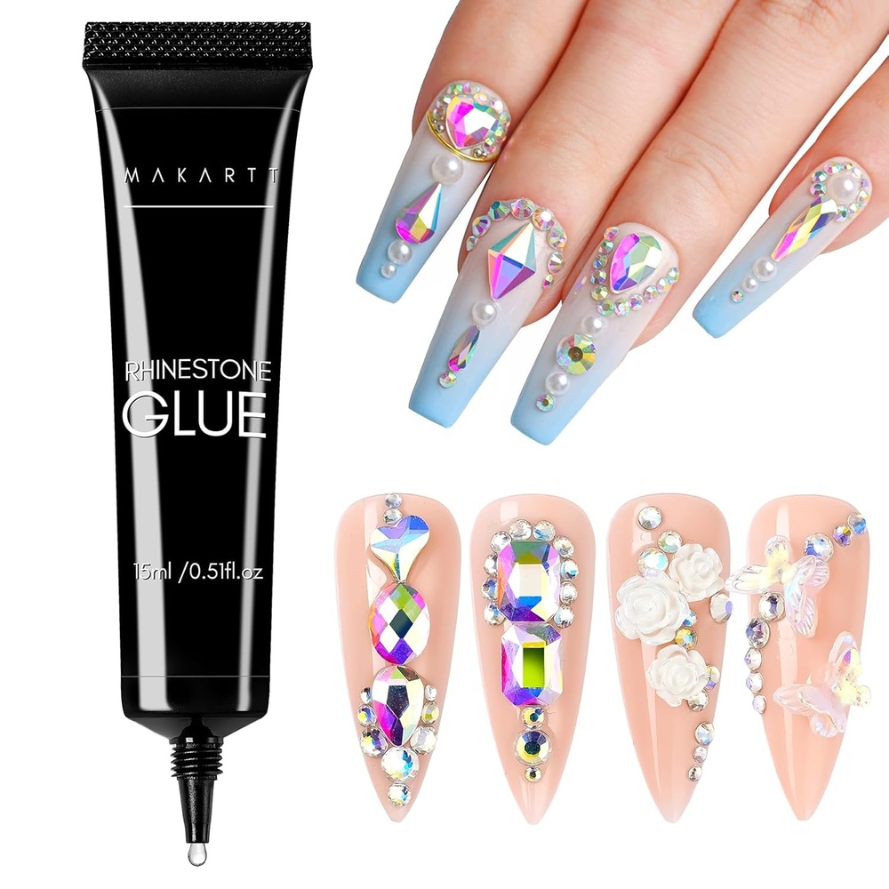 image:imageMakartt 3D Gel Nail Art 30g Sculpting Gel Glue for Drawing Molding Sculpture Gems amp Decoration Clear NoWipe Gels Polish for DIY Nail DesignsA4nail rhinestone glue 15ml